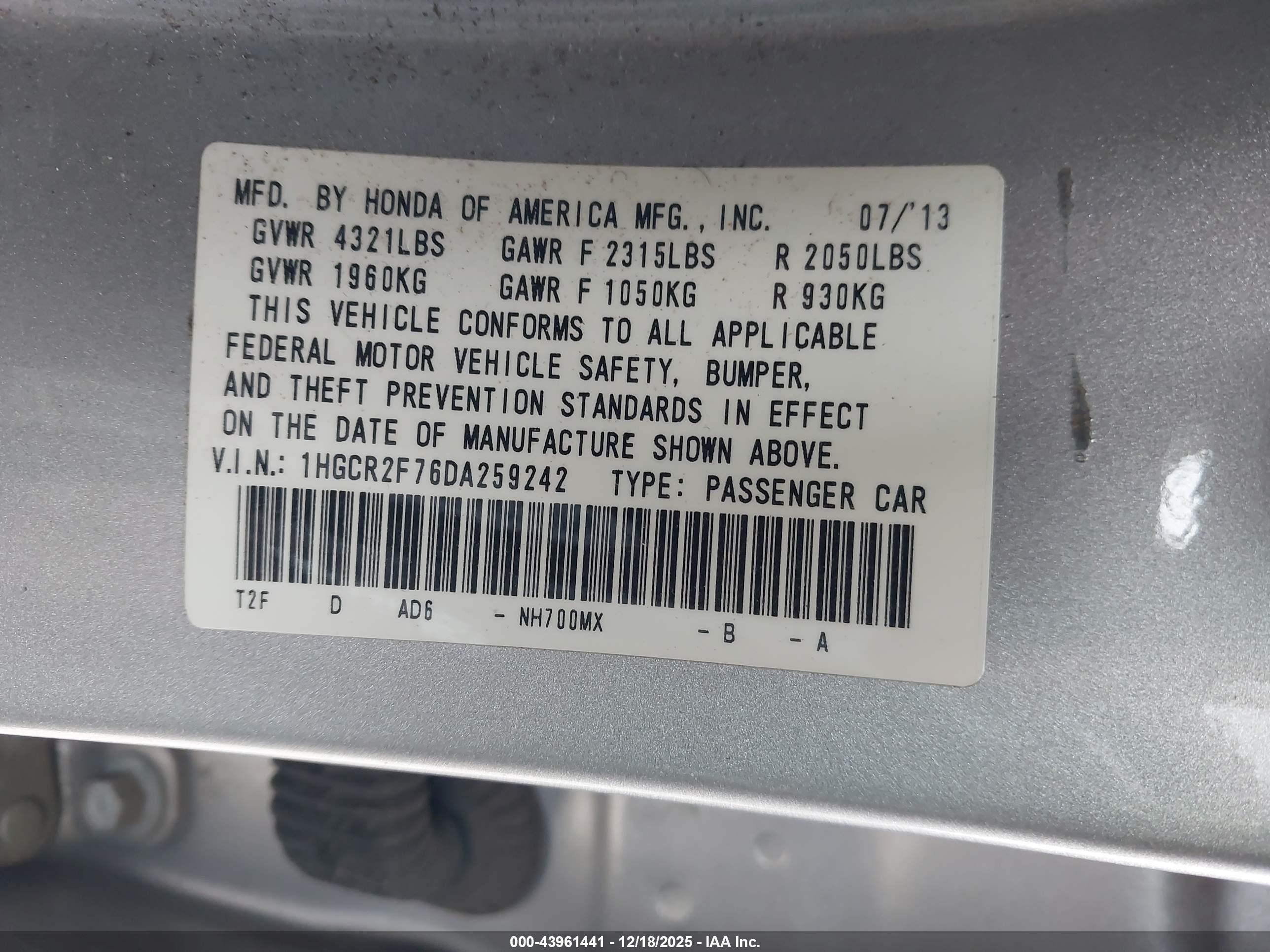 HONDA ACCORD image 9