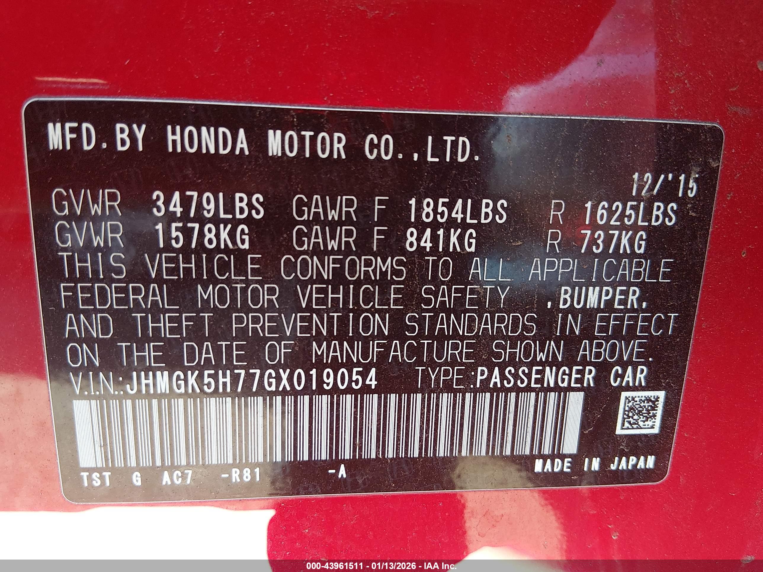 HONDA FIT image 9