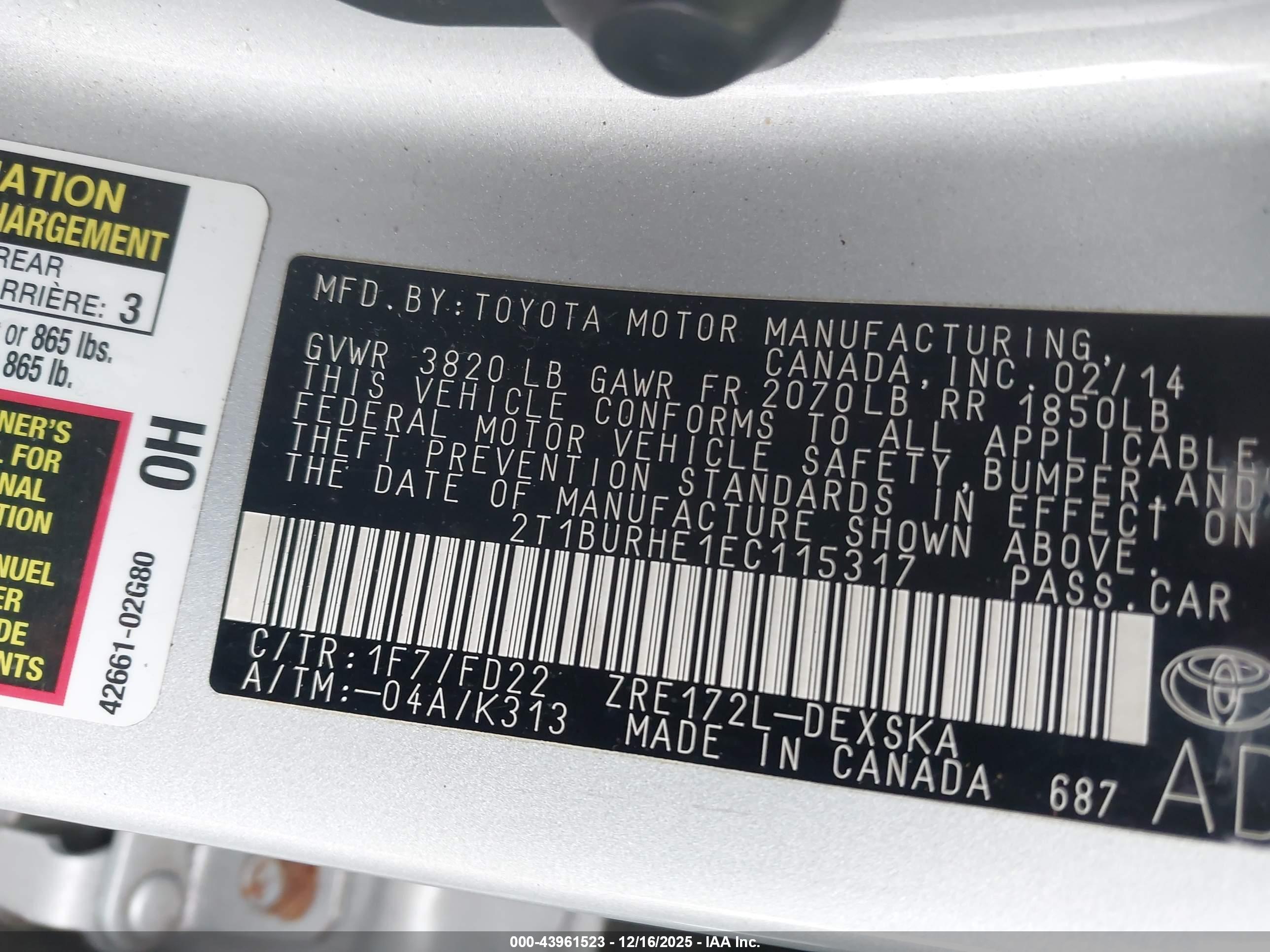 TOYOTA COROLLA image 9
