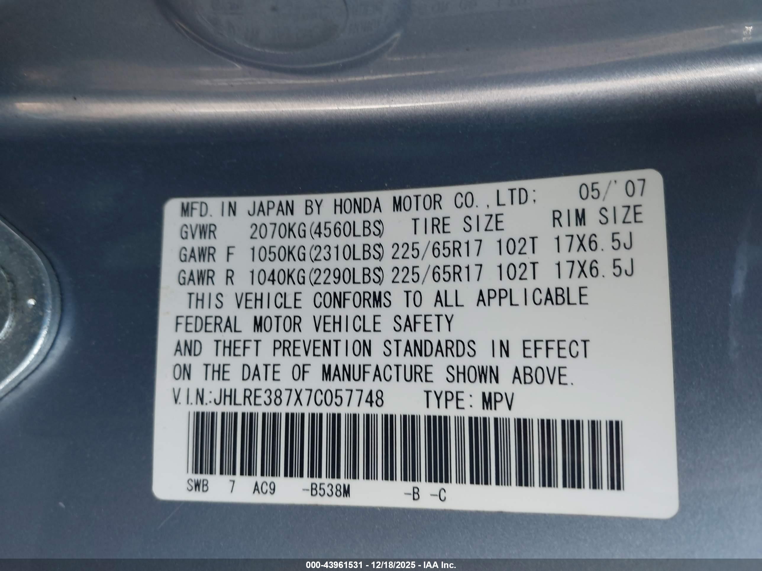 HONDA CR-V image 9
