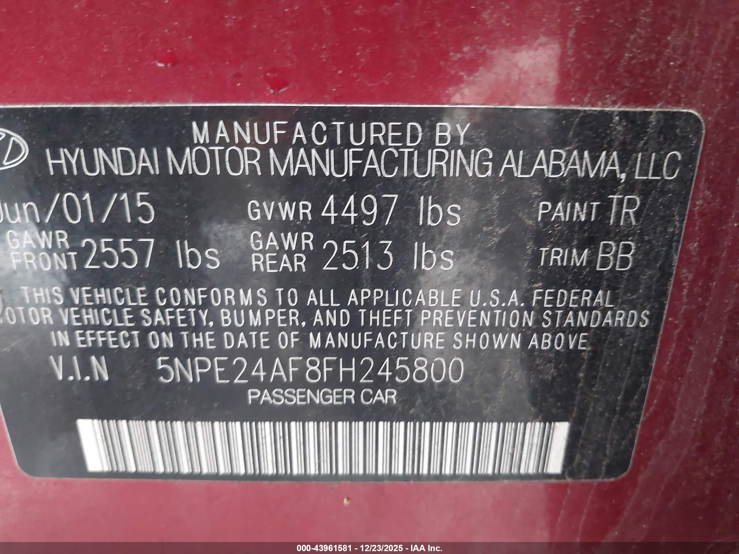 HYUNDAI SONATA image 9