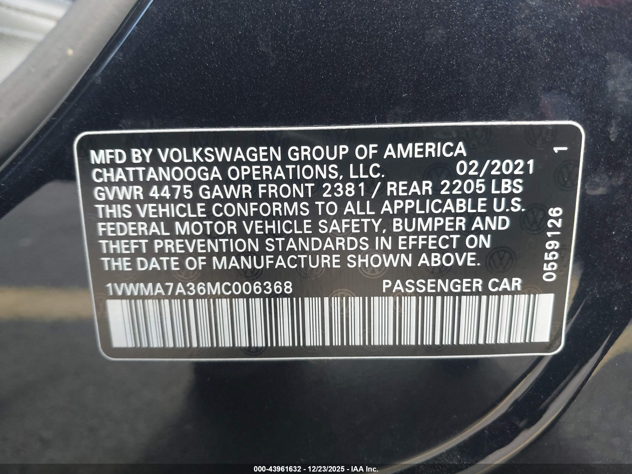 VOLKSWAGEN PASSAT image 9