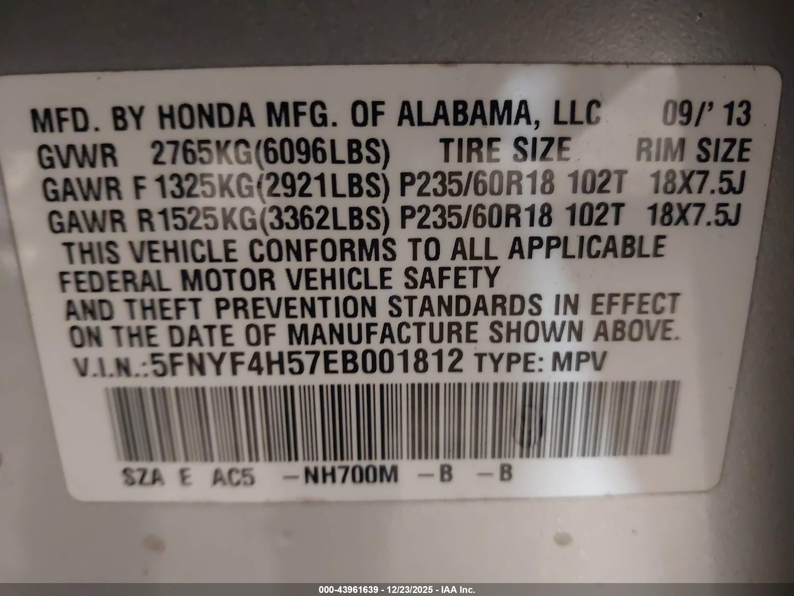 HONDA PILOT image 9