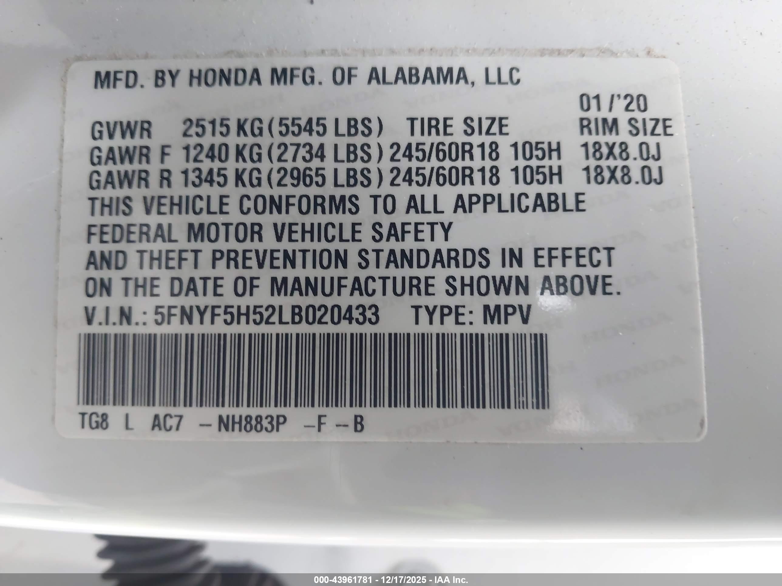 HONDA PILOT image 9