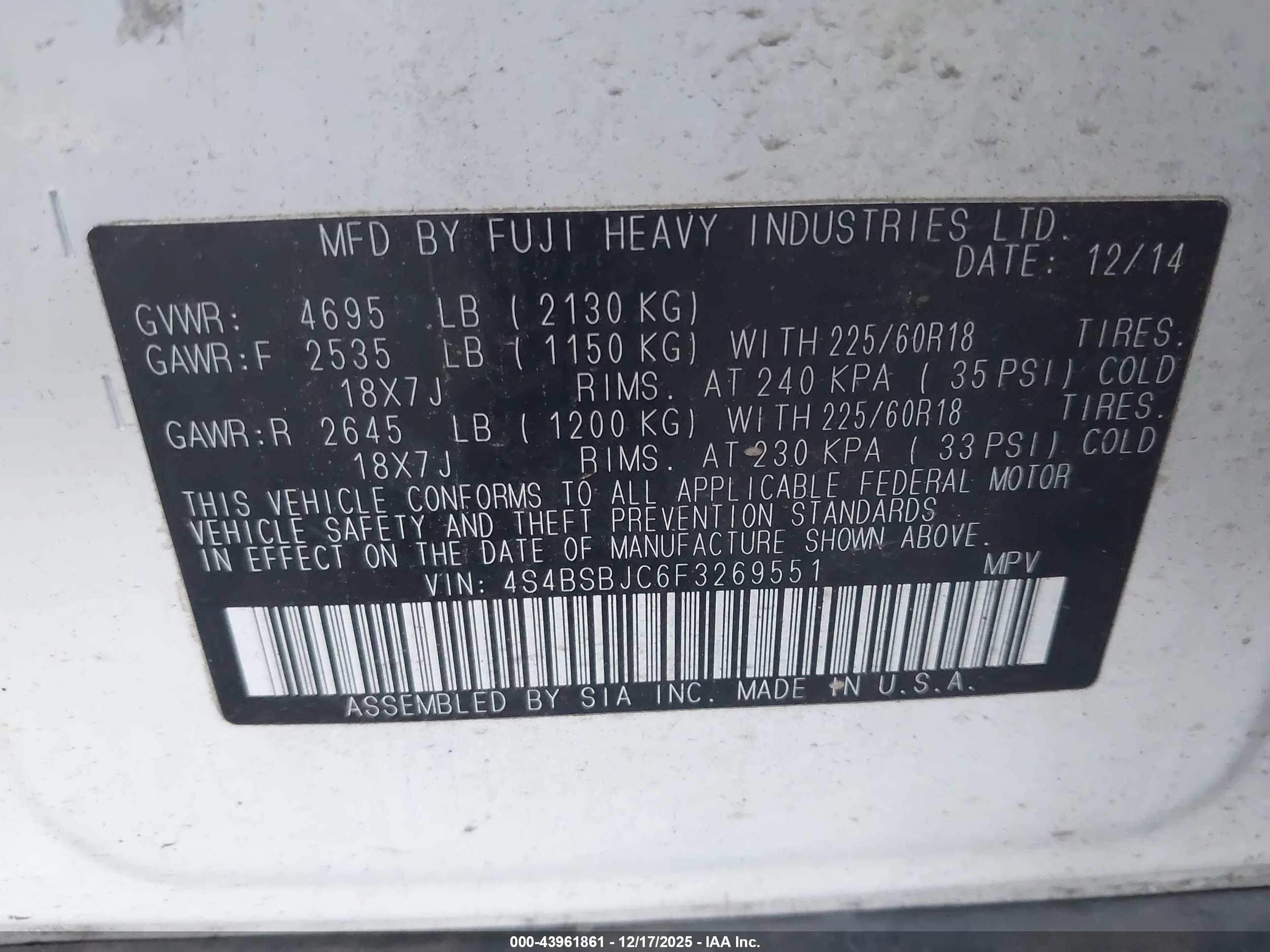 SUBARU OUTBACK image 9