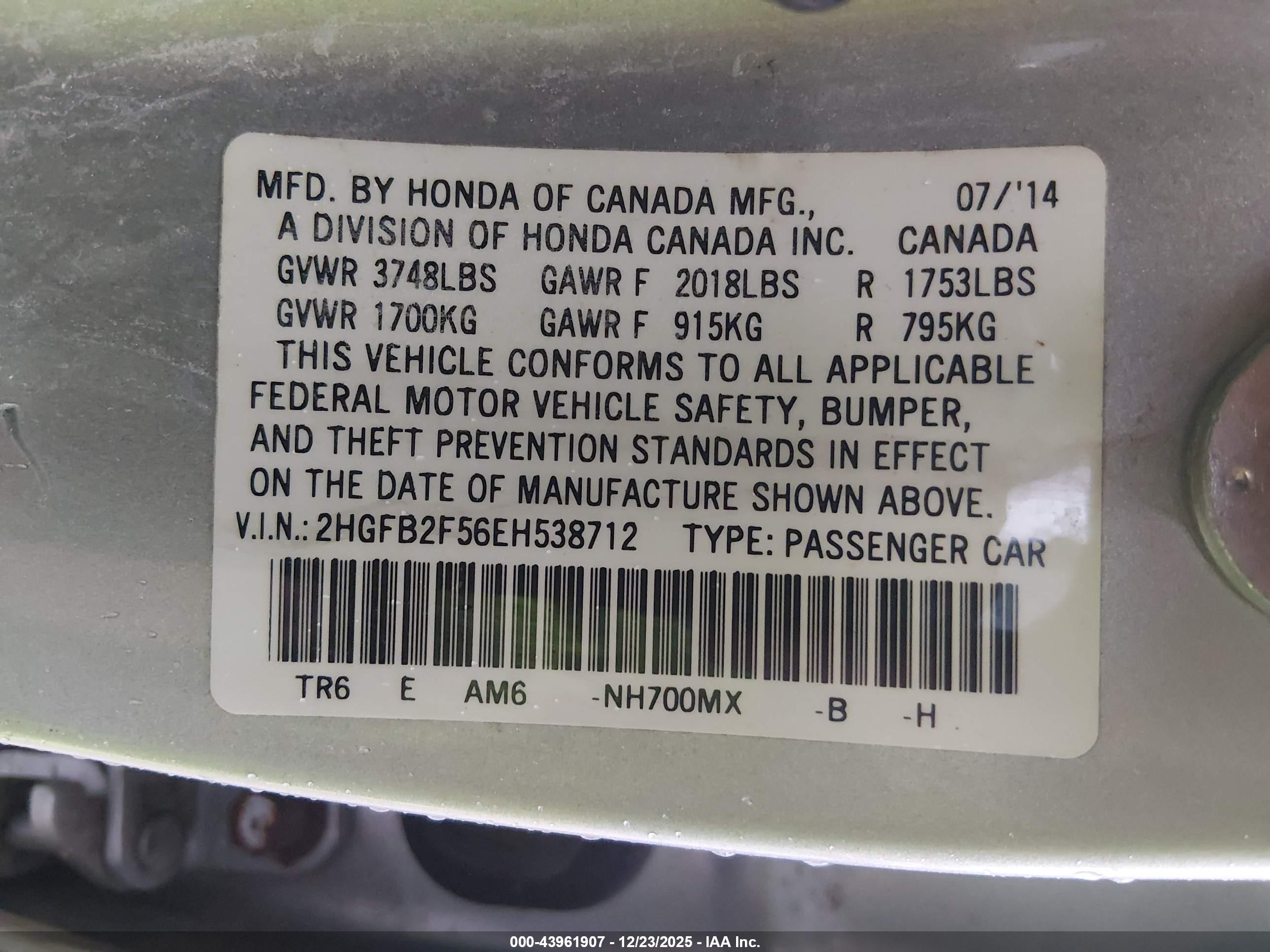 HONDA CIVIC image 9