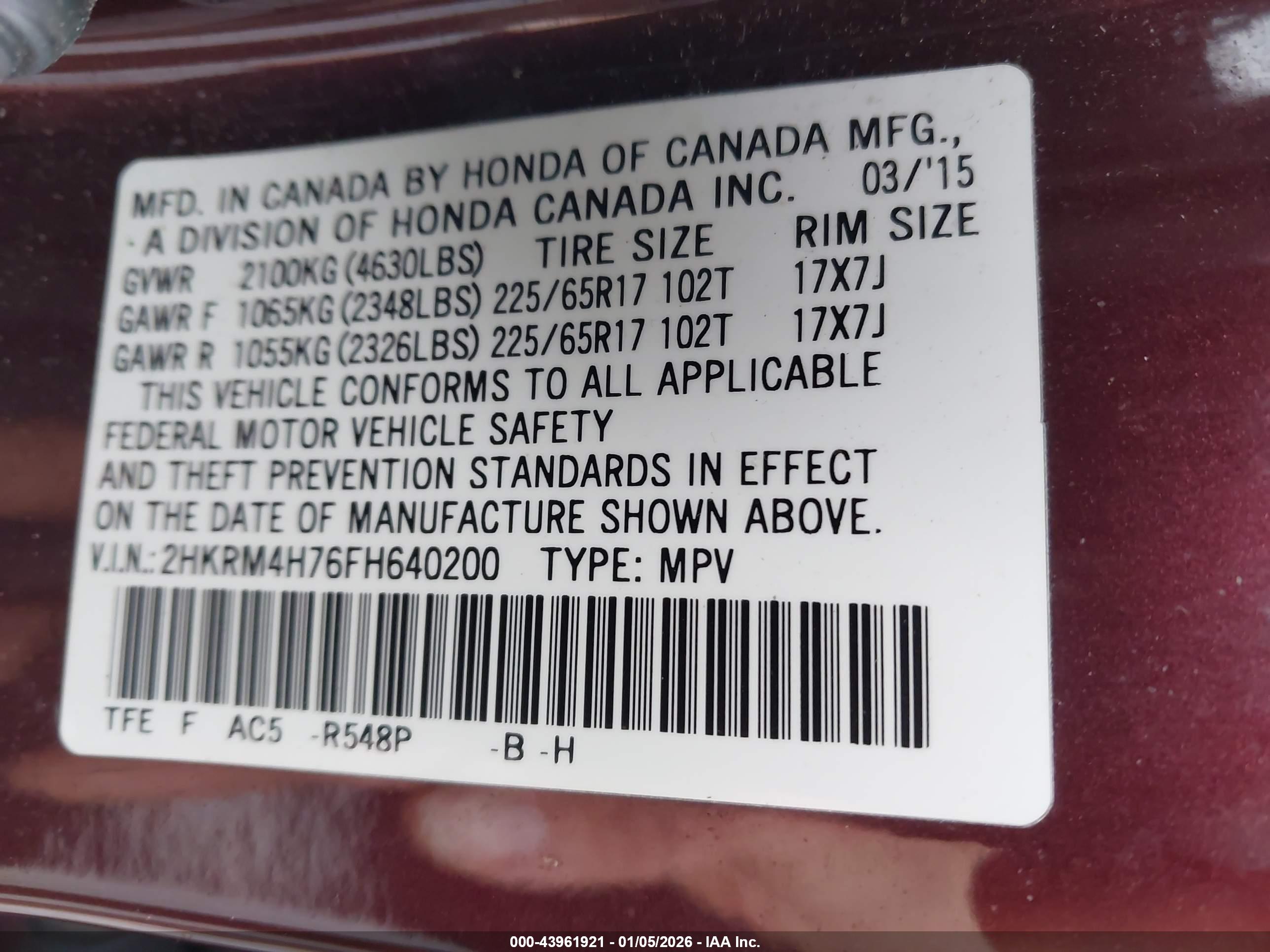 HONDA CR-V image 9
