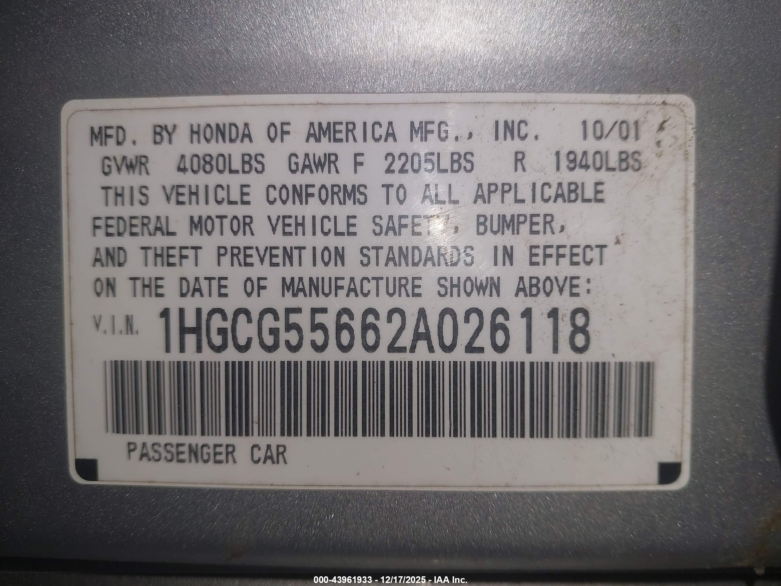 HONDA ACCORD image 9