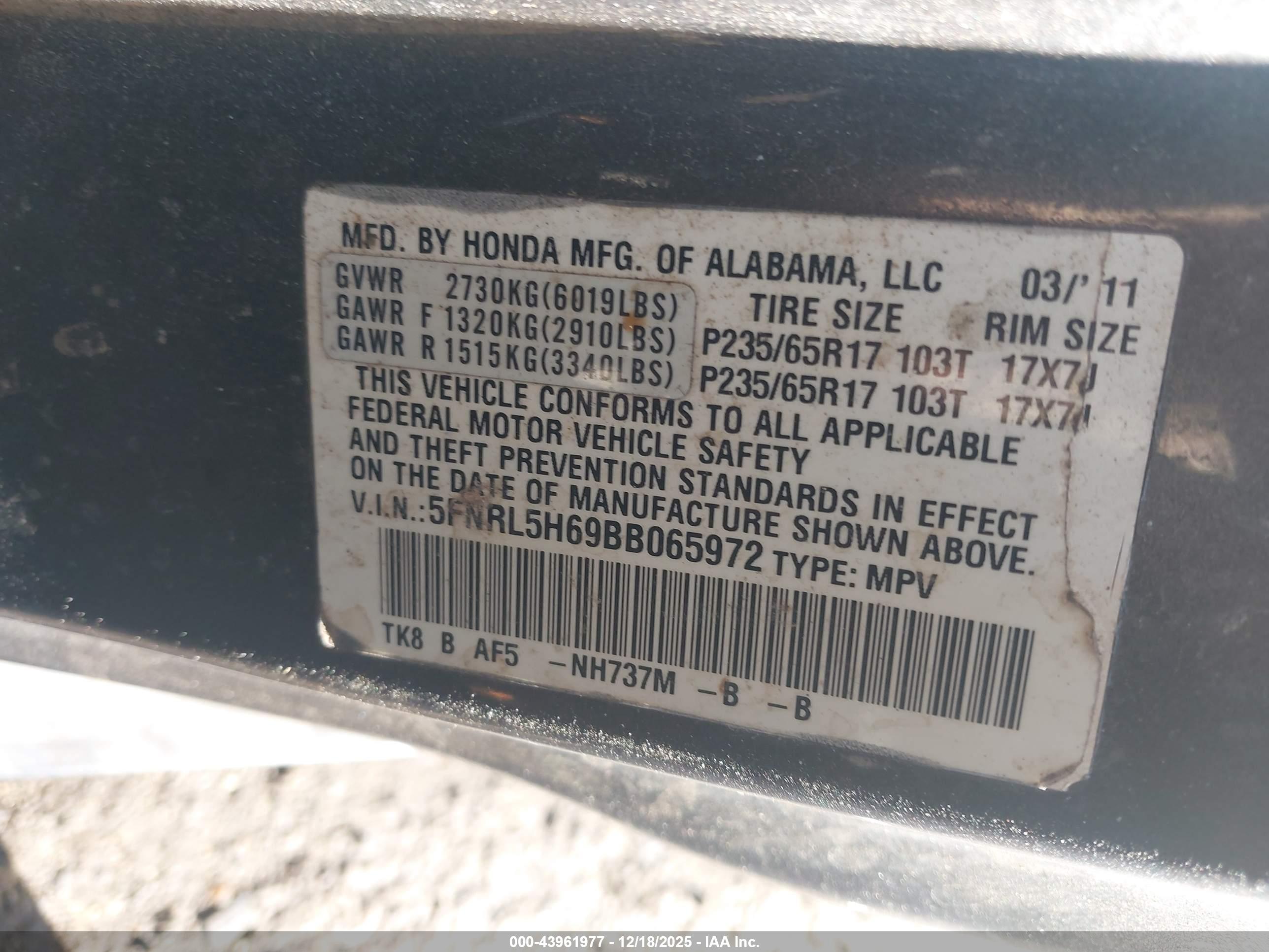 HONDA ODYSSEY image 9