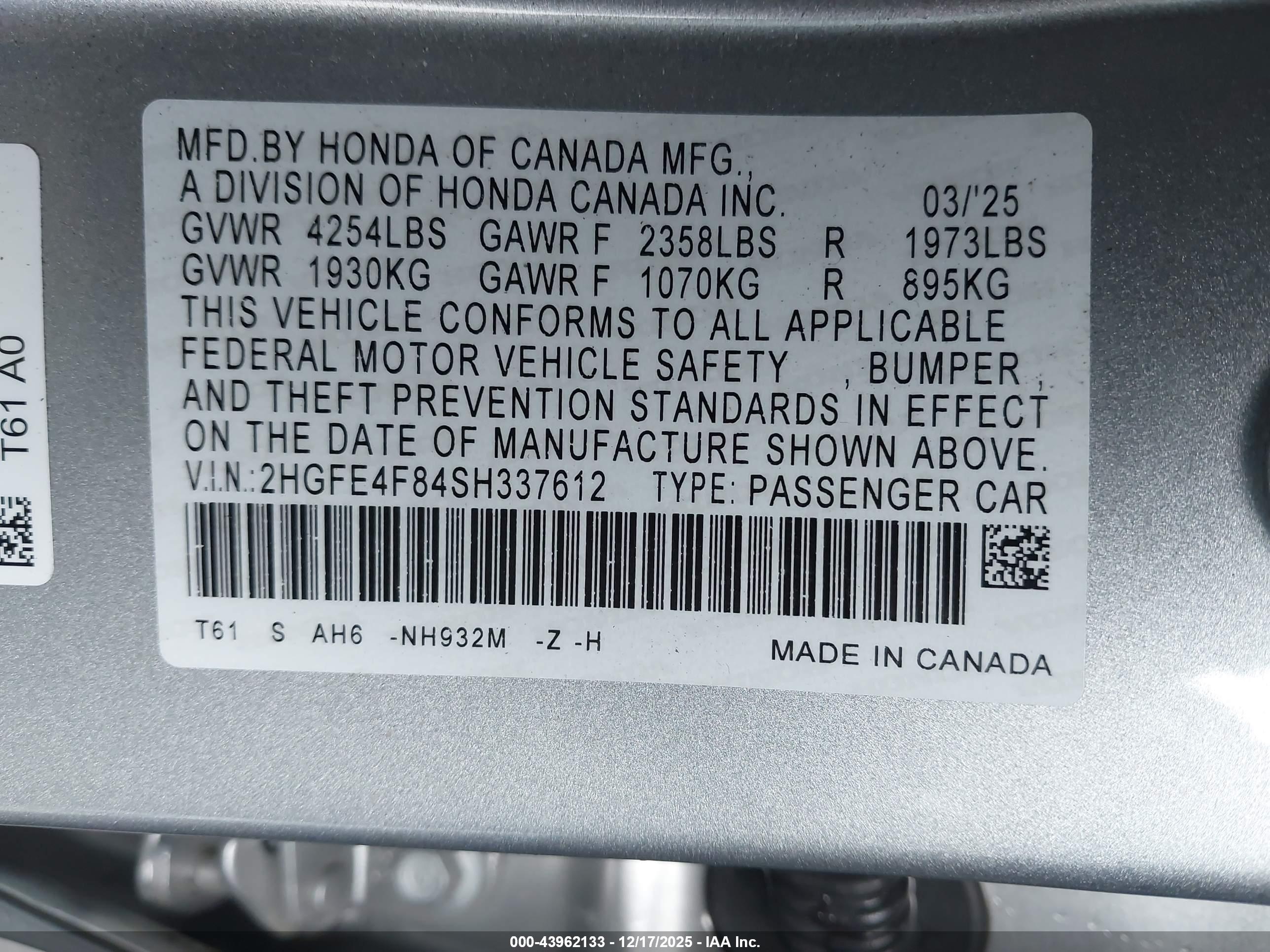 HONDA CIVIC image 9