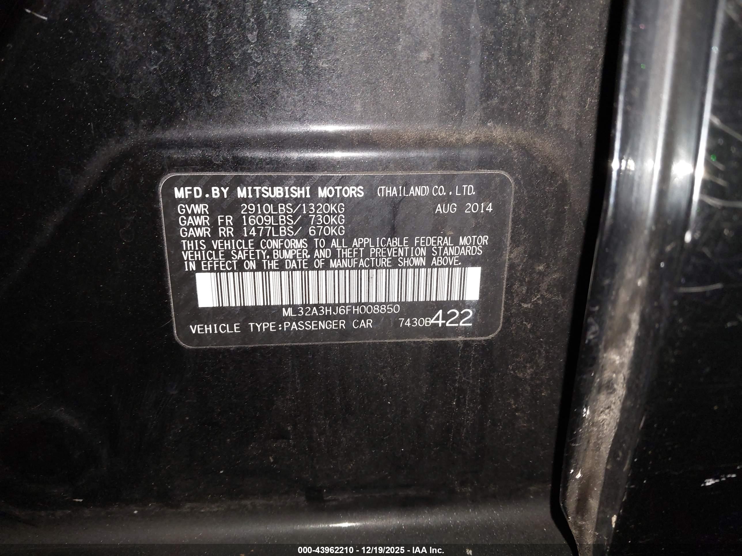 MITSUBISHI MIRAGE image 9