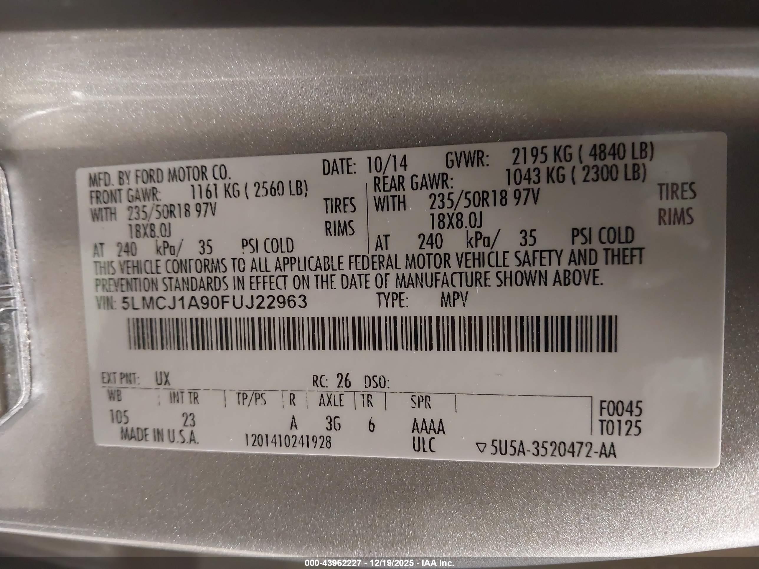 LINCOLN MKC image 9