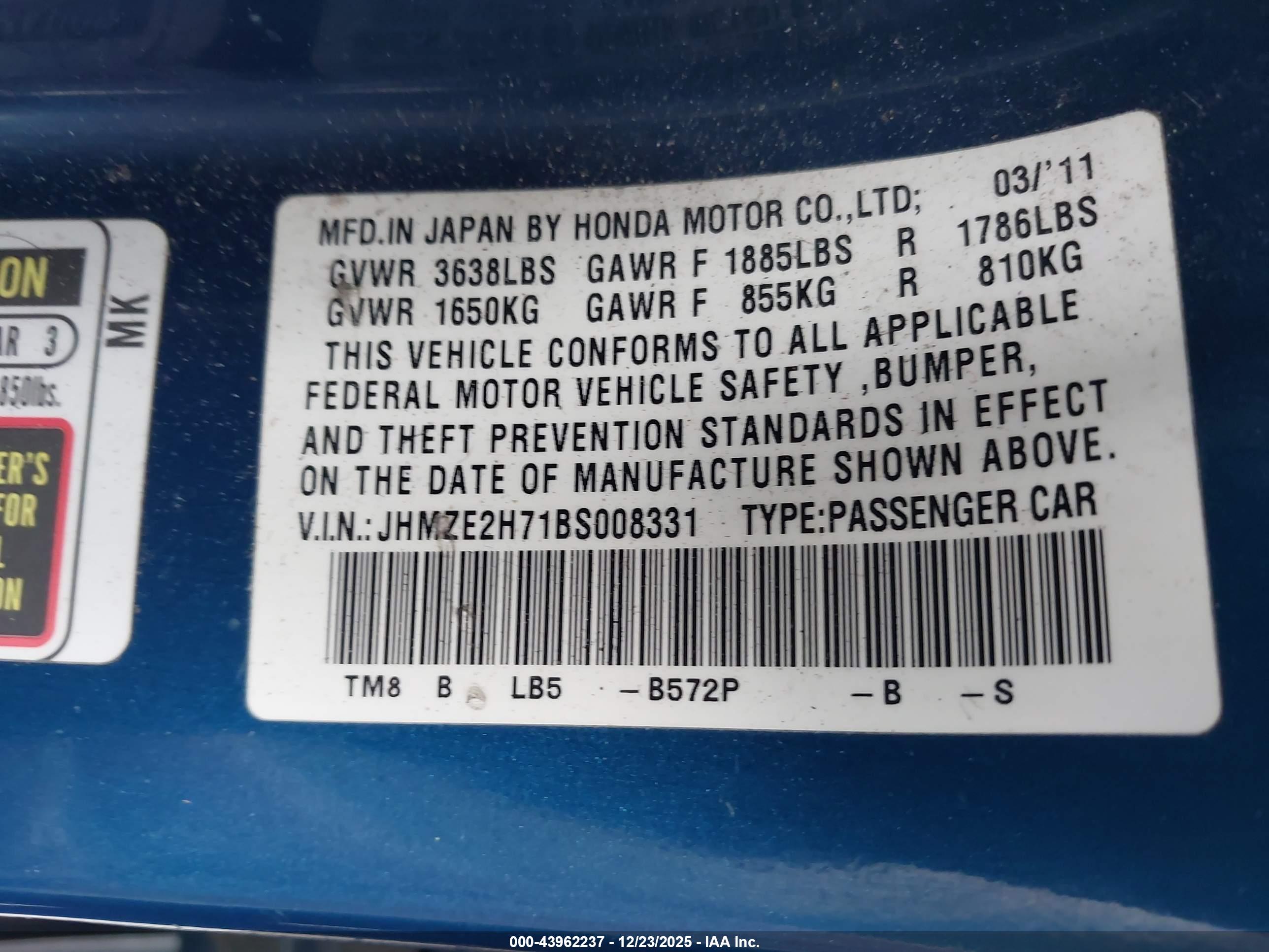 HONDA INSIGHT image 9