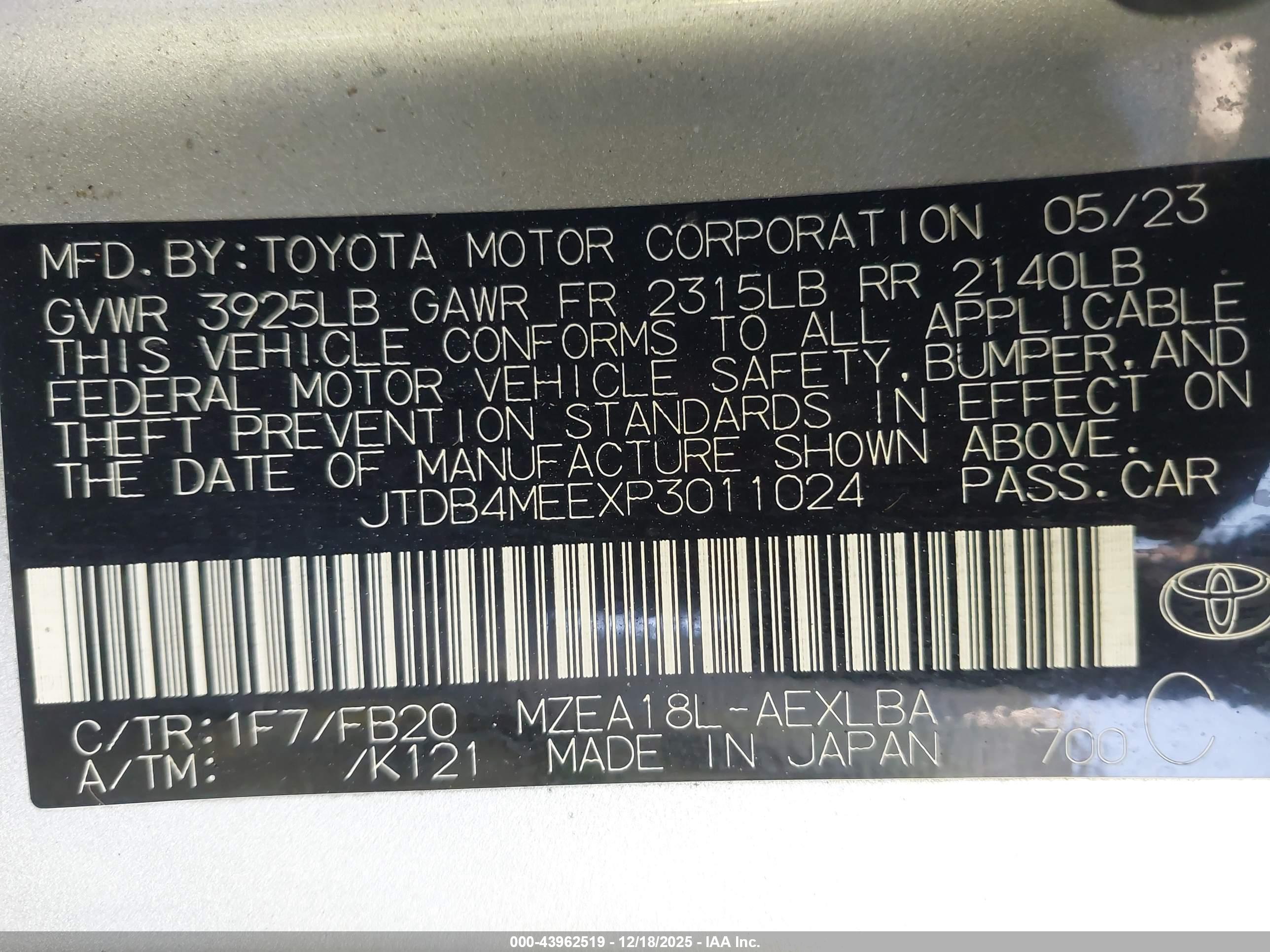 TOYOTA COROLLA image 9