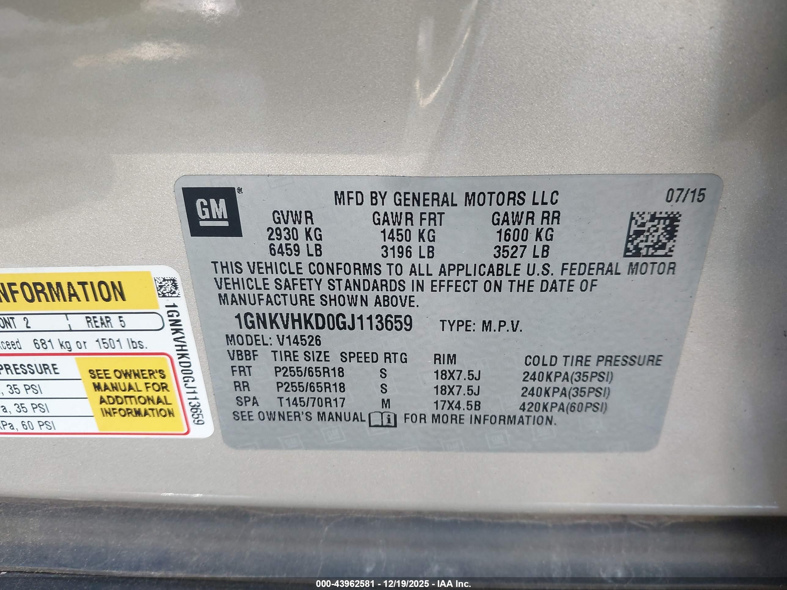 CHEVROLET TRAVERSE image 9