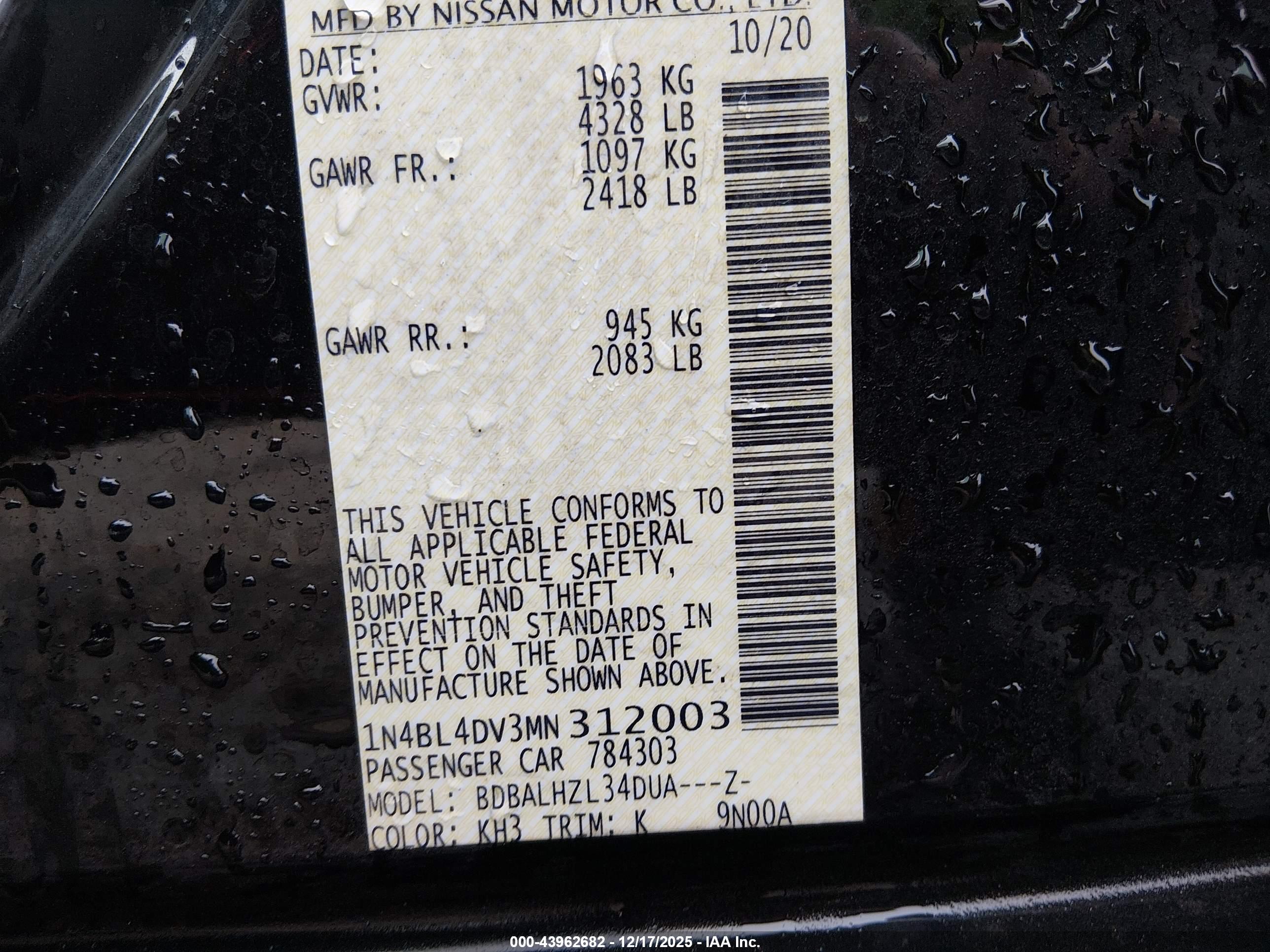 NISSAN ALTIMA image 9