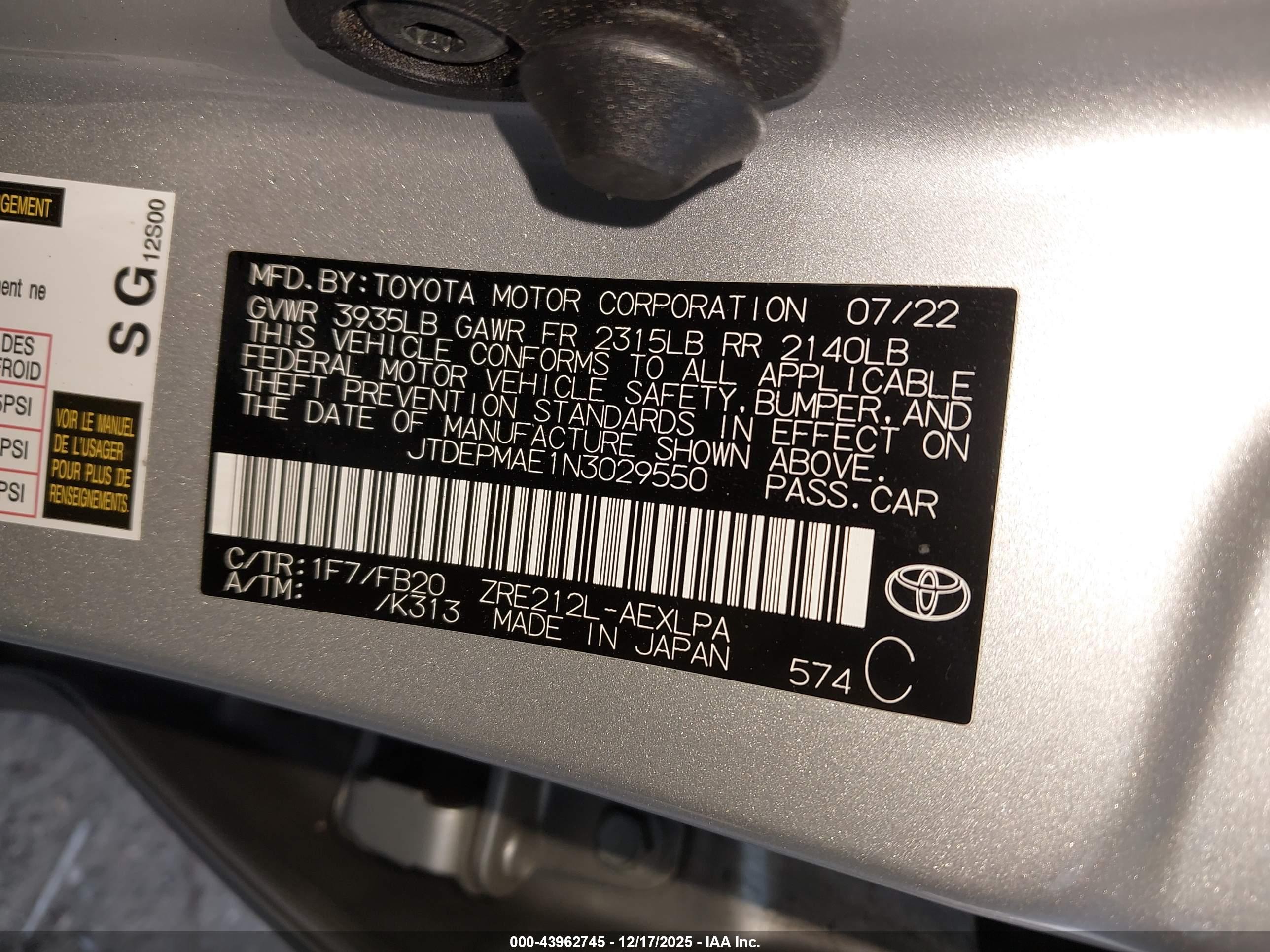 TOYOTA COROLLA image 9