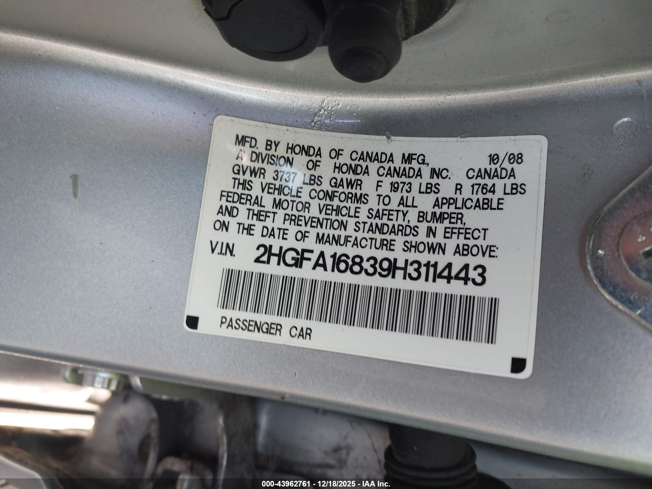 HONDA CIVIC image 9