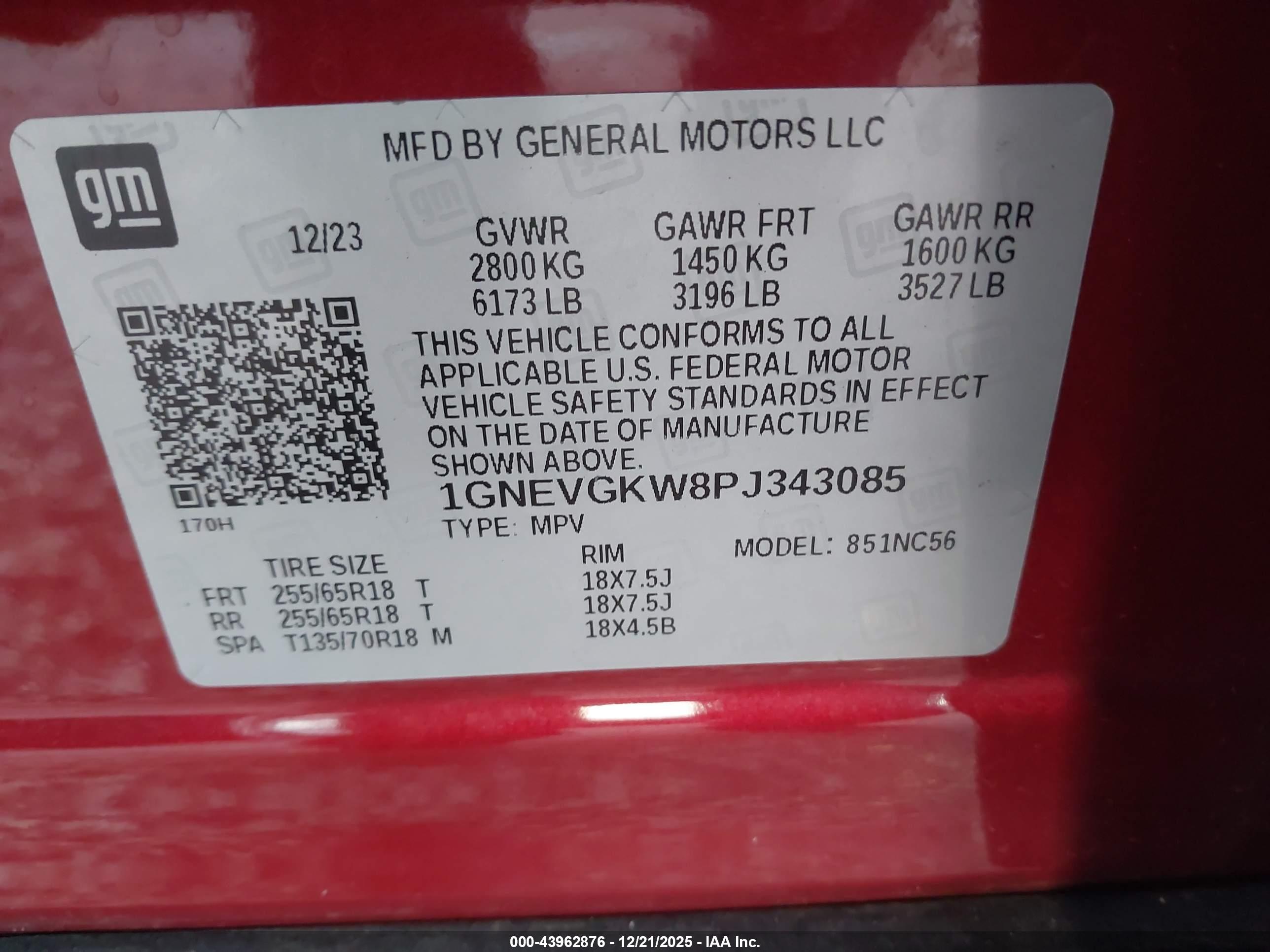 CHEVROLET TRAVERSE image 9