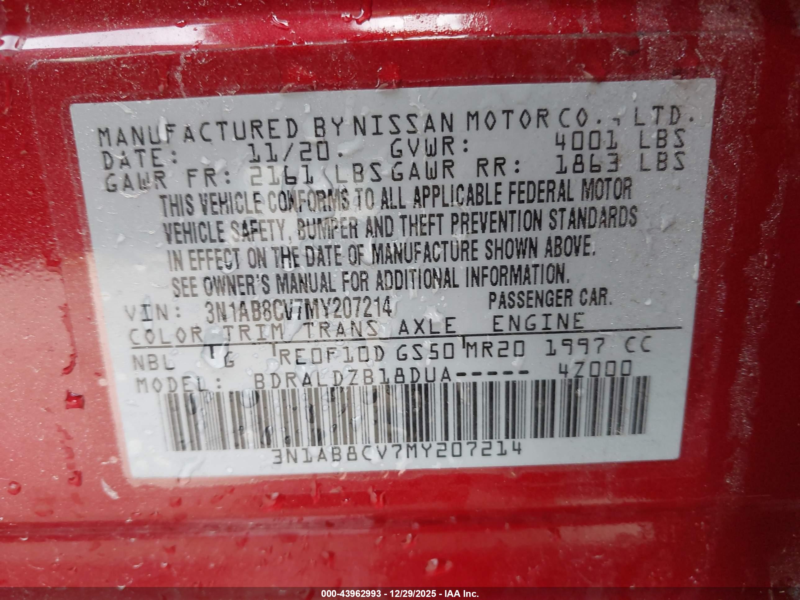 NISSAN SENTRA image 9