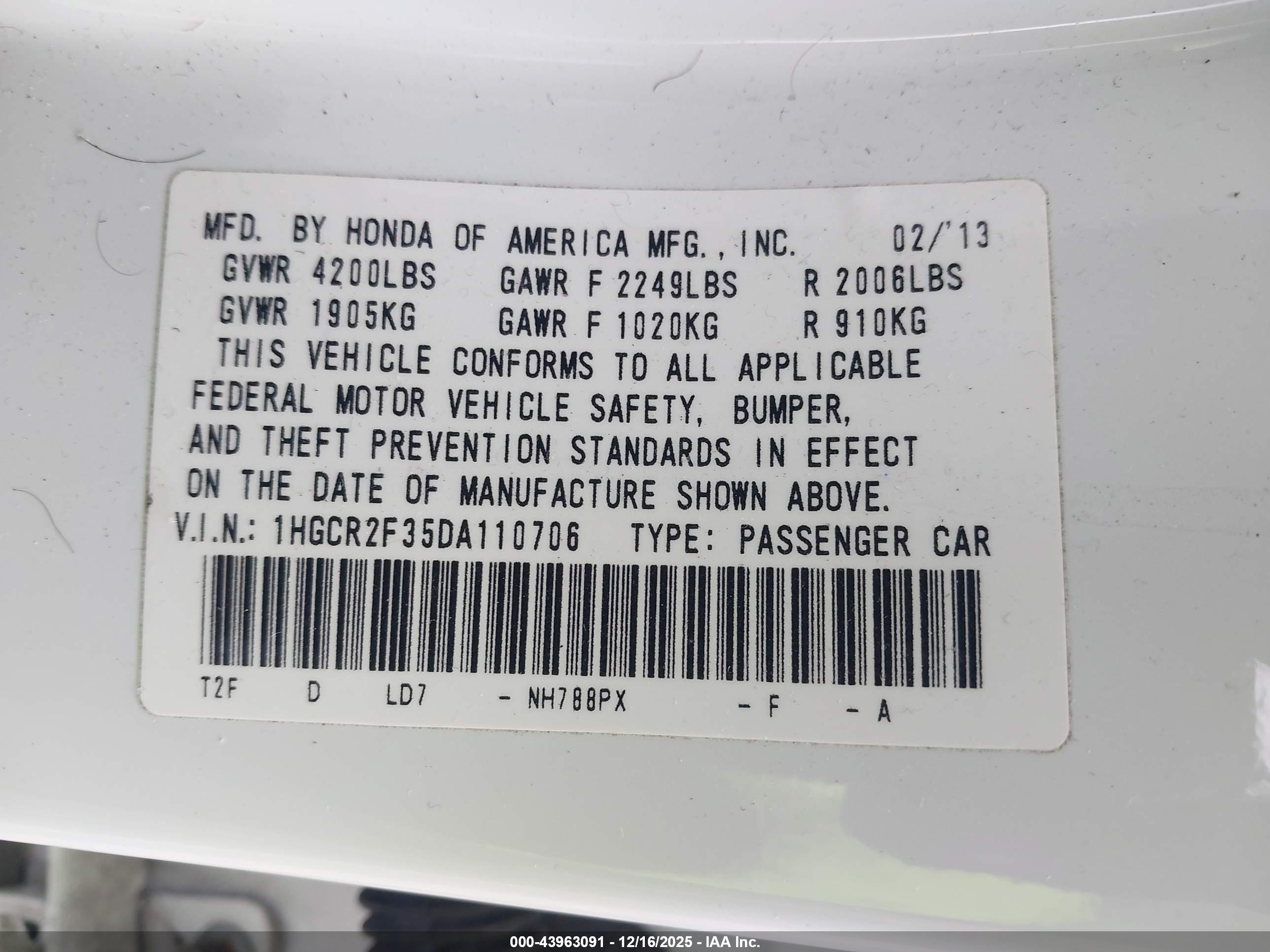 HONDA ACCORD image 9