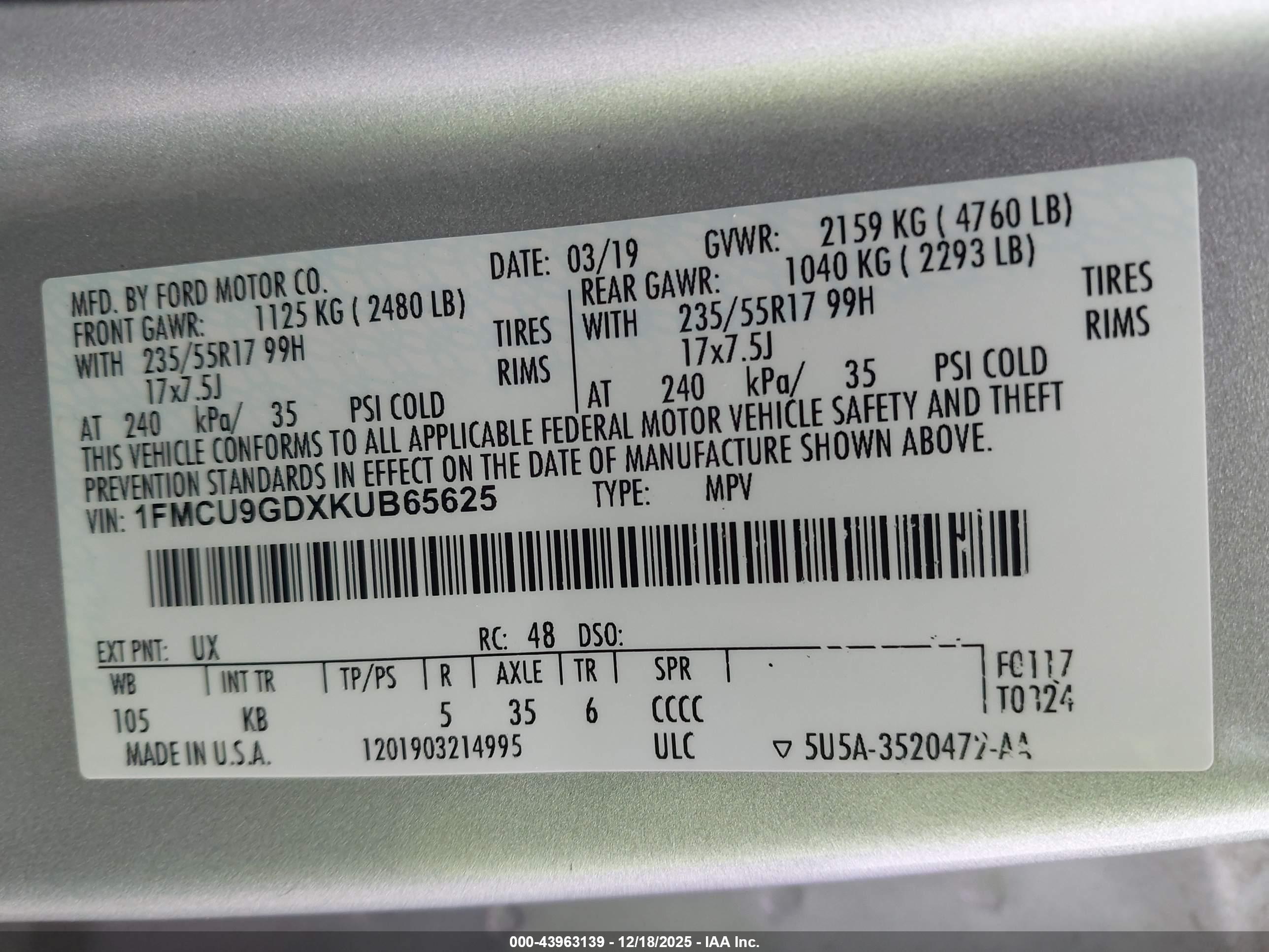 FORD ESCAPE image 9
