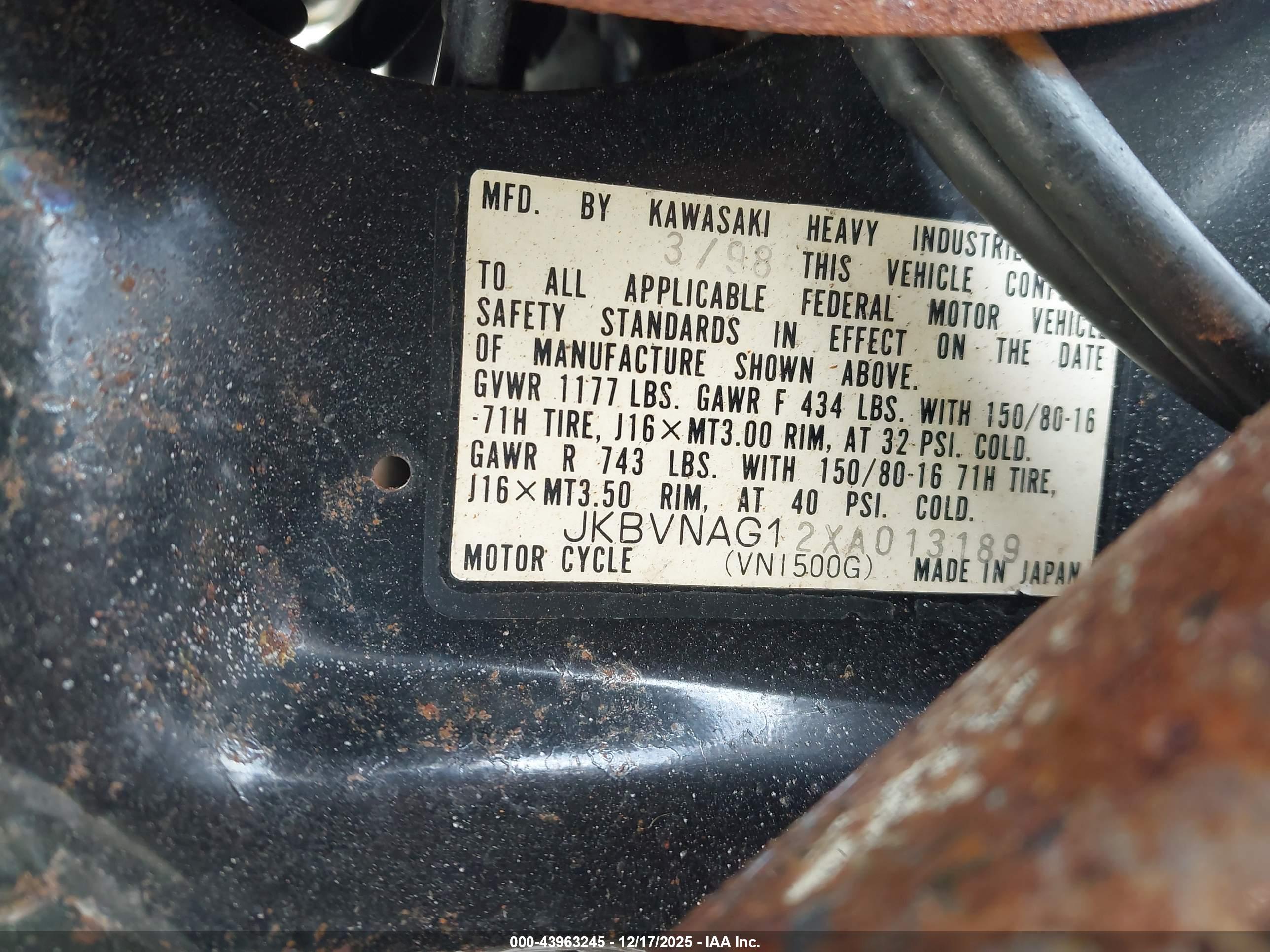 KAWASAKI VN1500 image 10