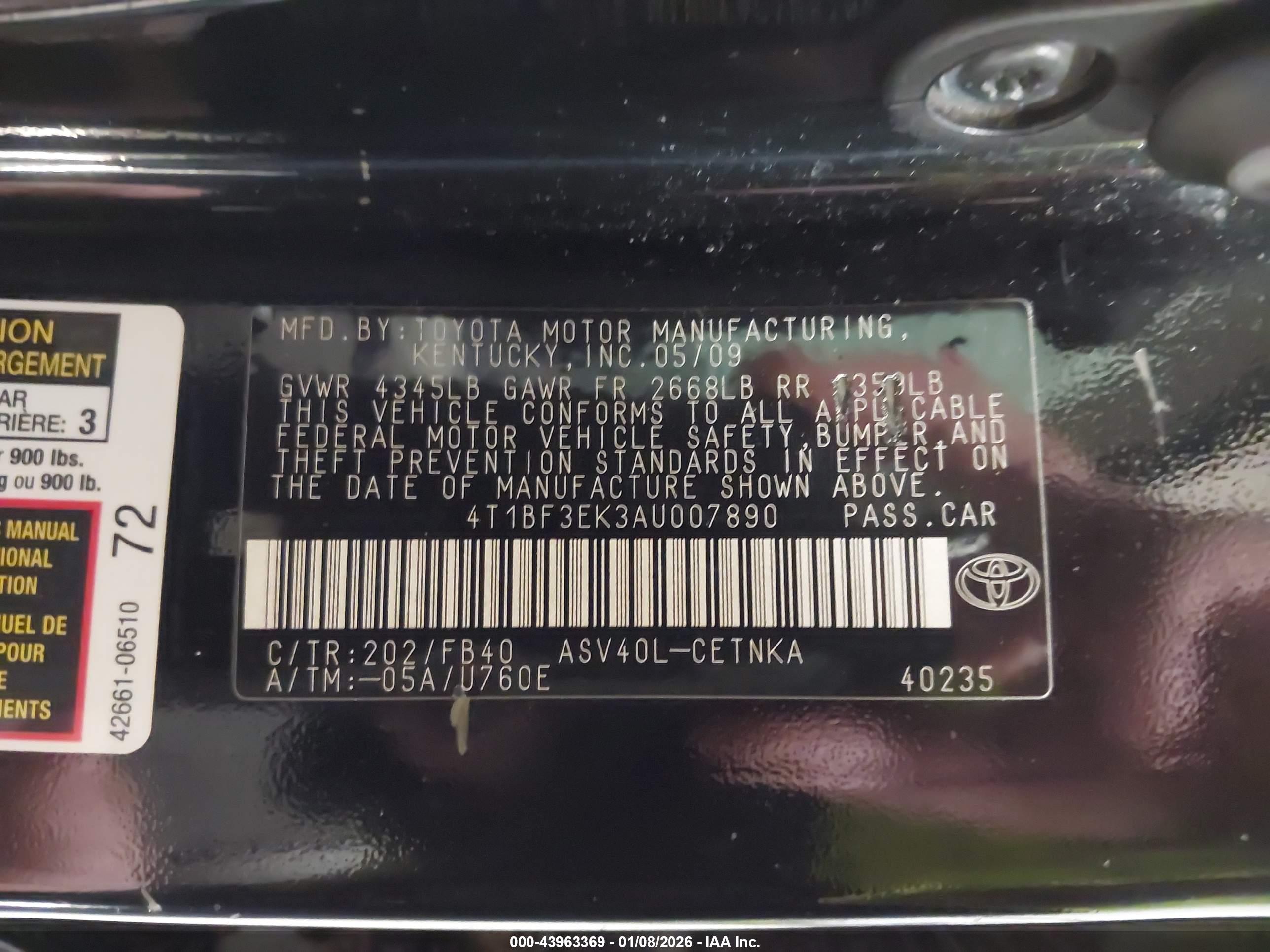 TOYOTA CAMRY image 9