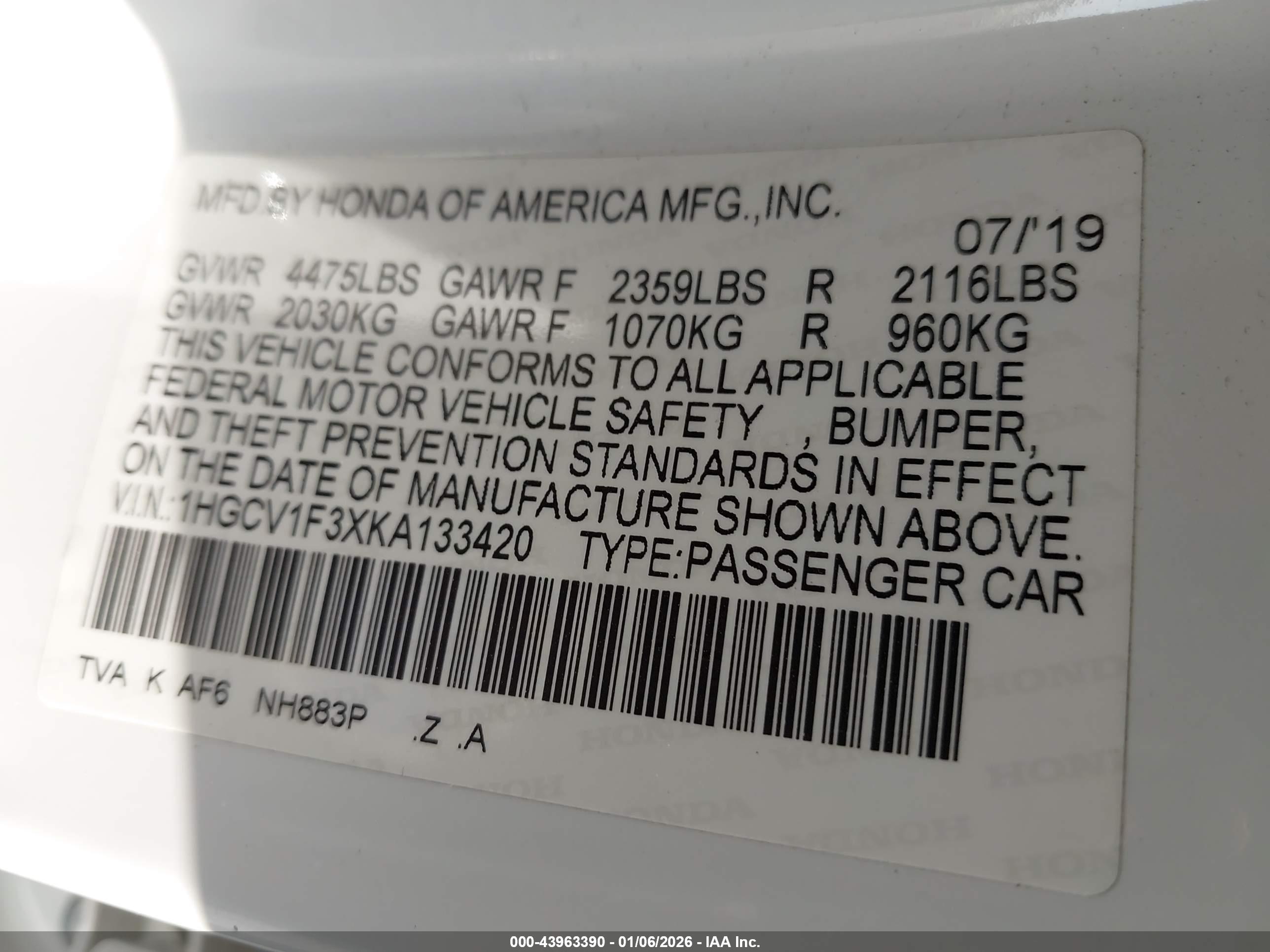 HONDA ACCORD image 9