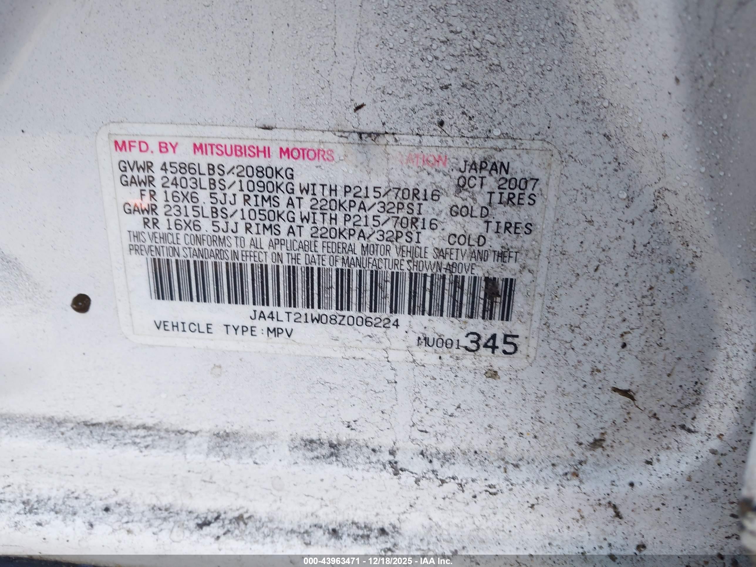 MITSUBISHI OUTLANDER image 9