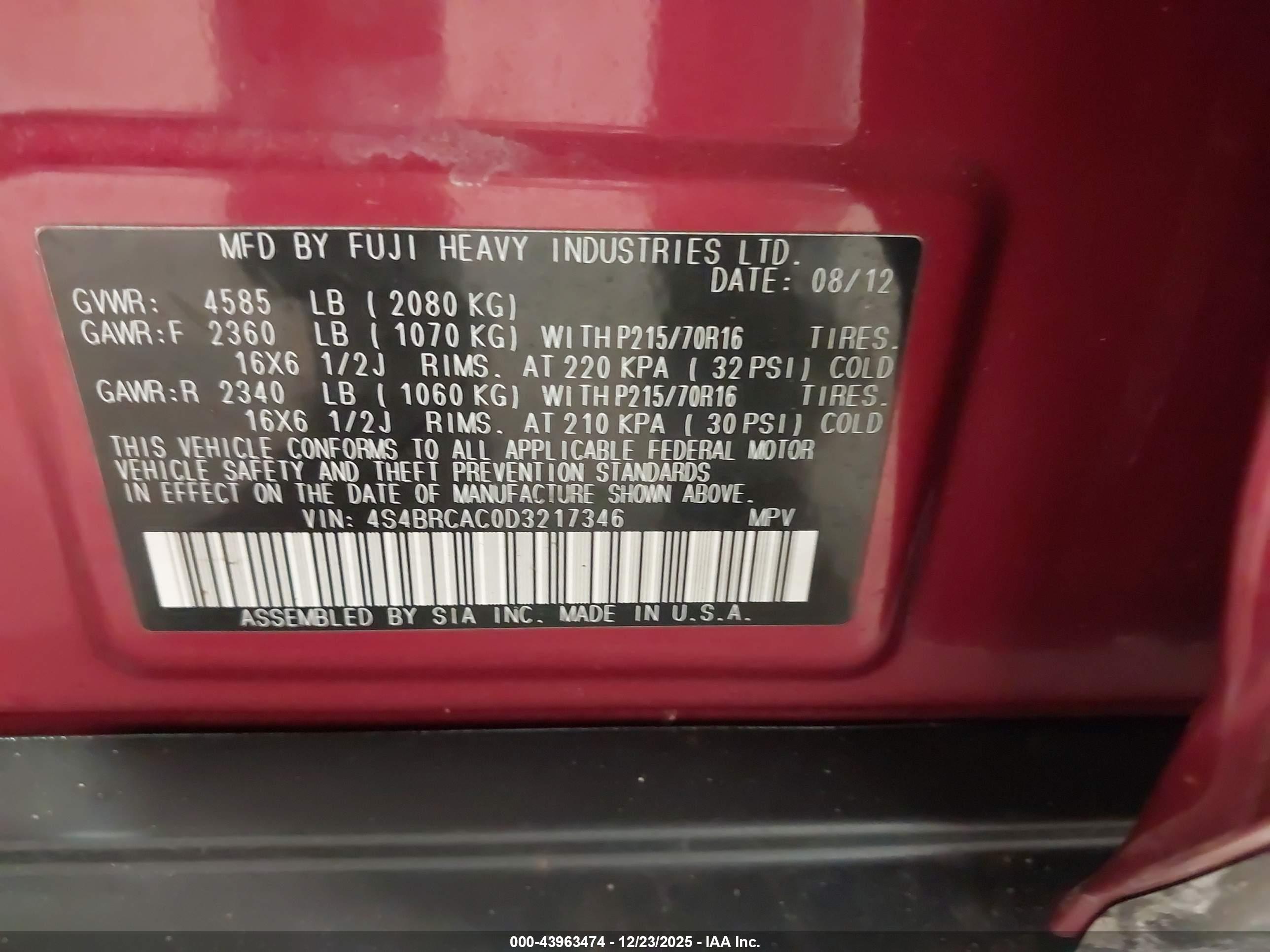 SUBARU OUTBACK image 9
