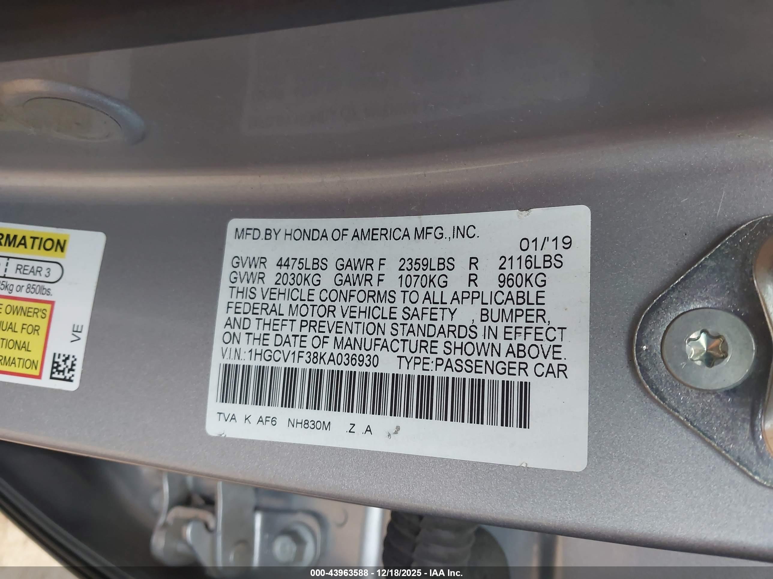 HONDA ACCORD image 9