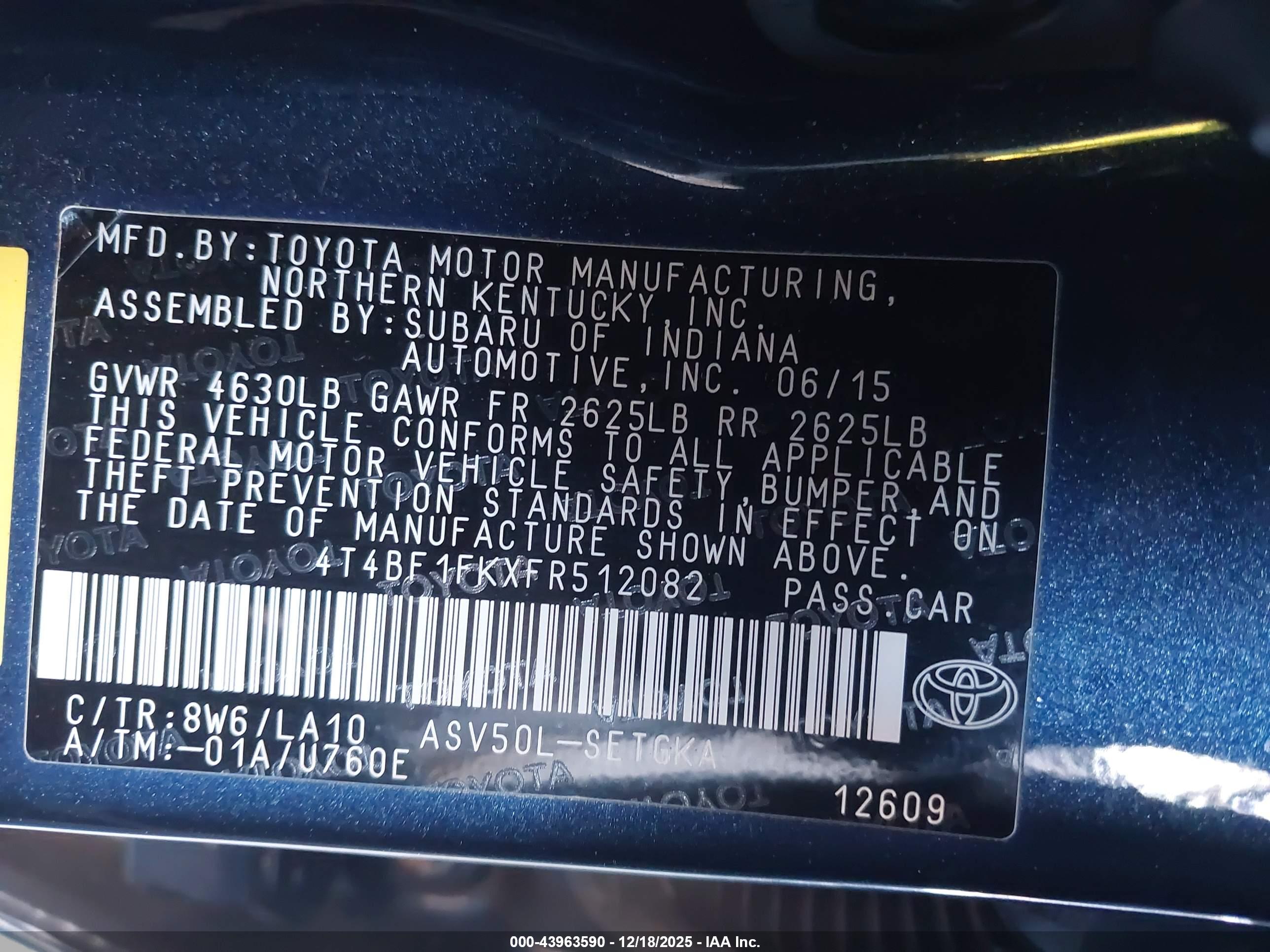 TOYOTA CAMRY image 9