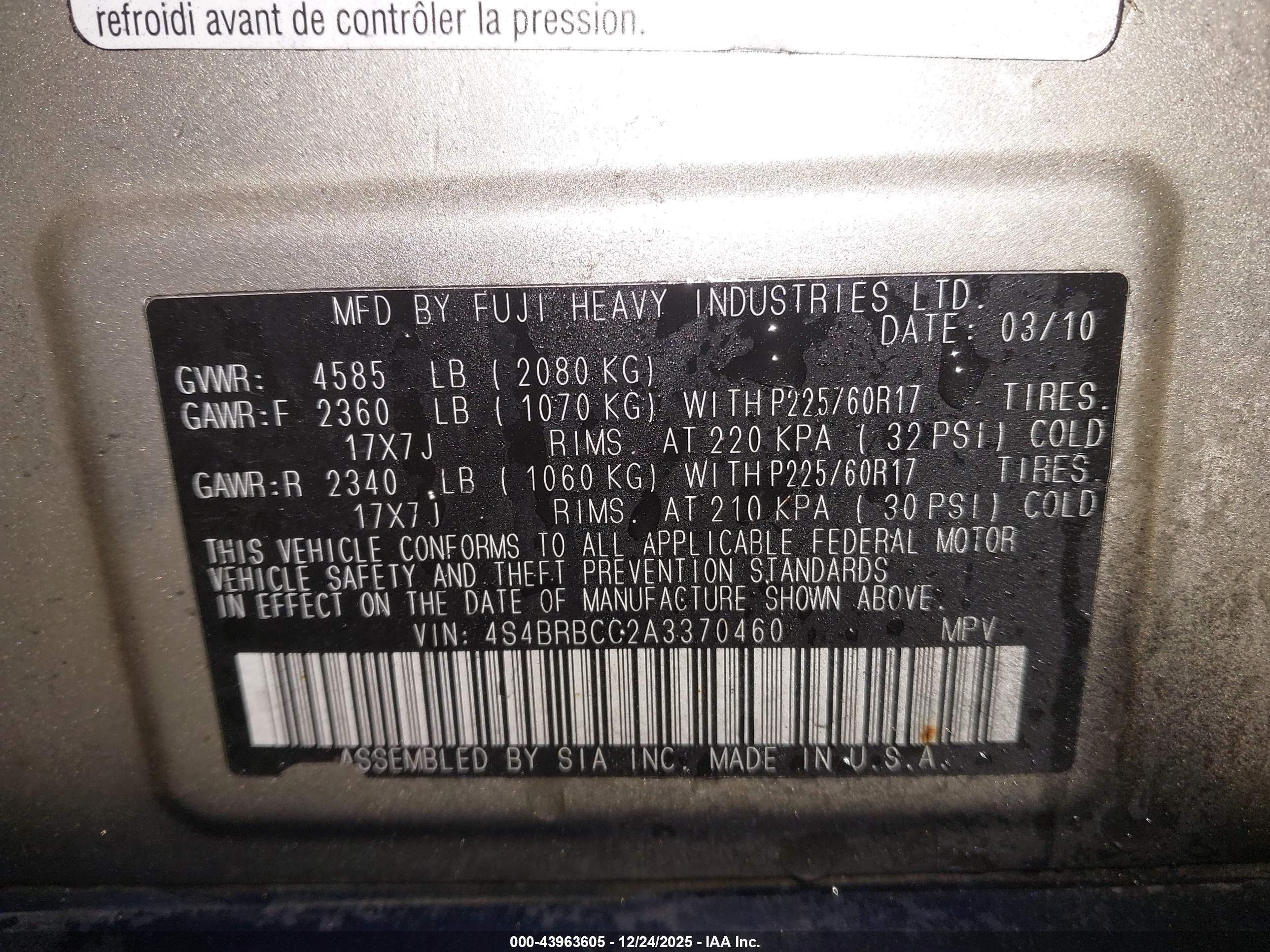 SUBARU OUTBACK image 9