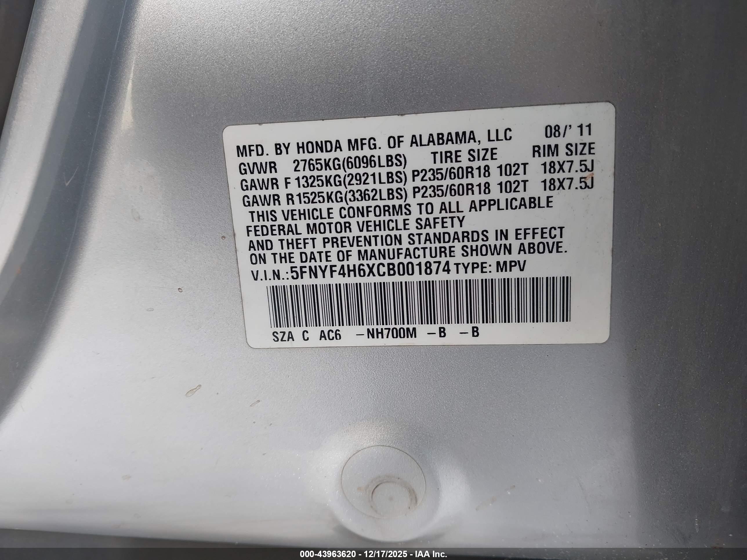 HONDA PILOT image 9
