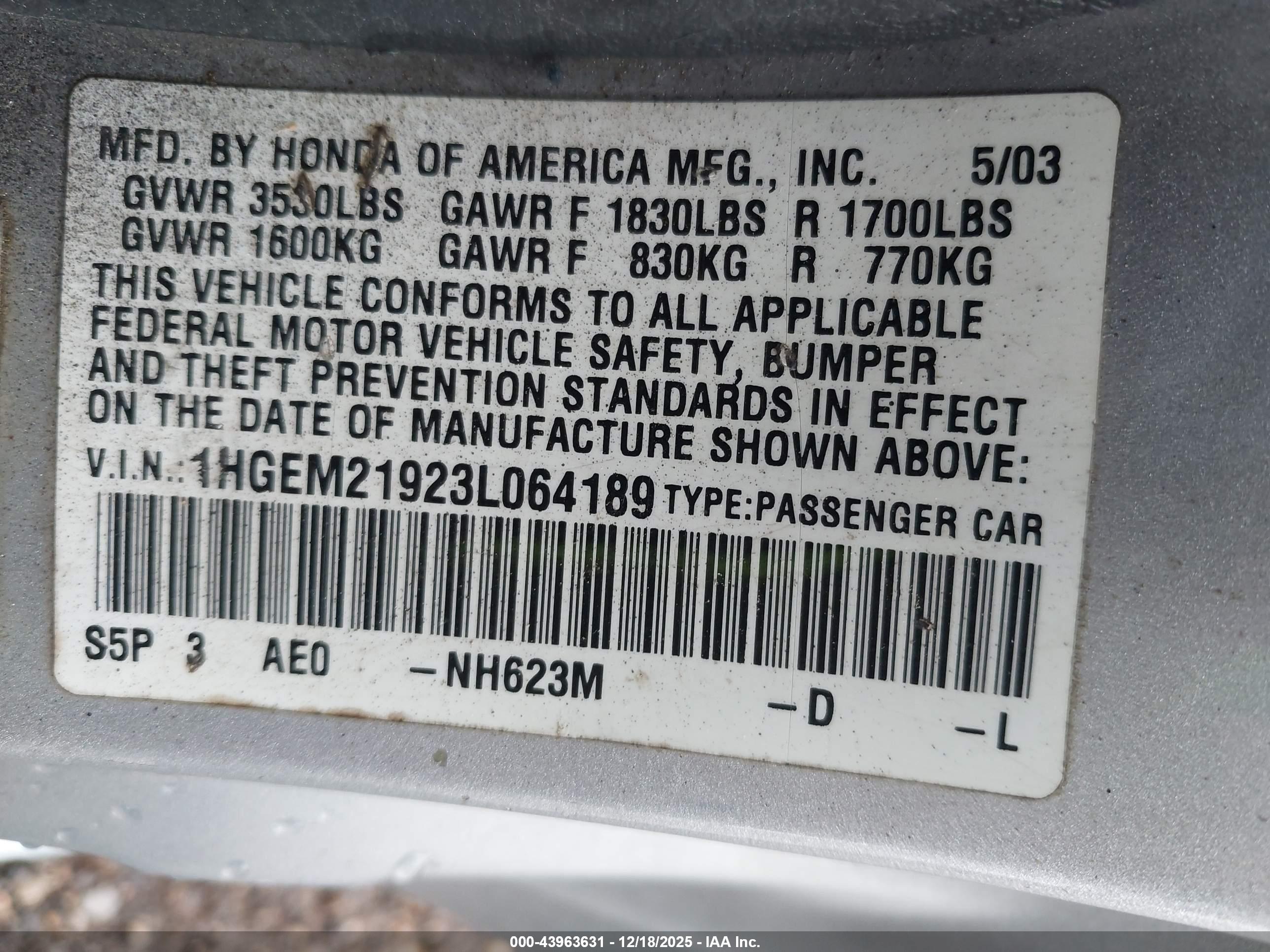 HONDA CIVIC image 9