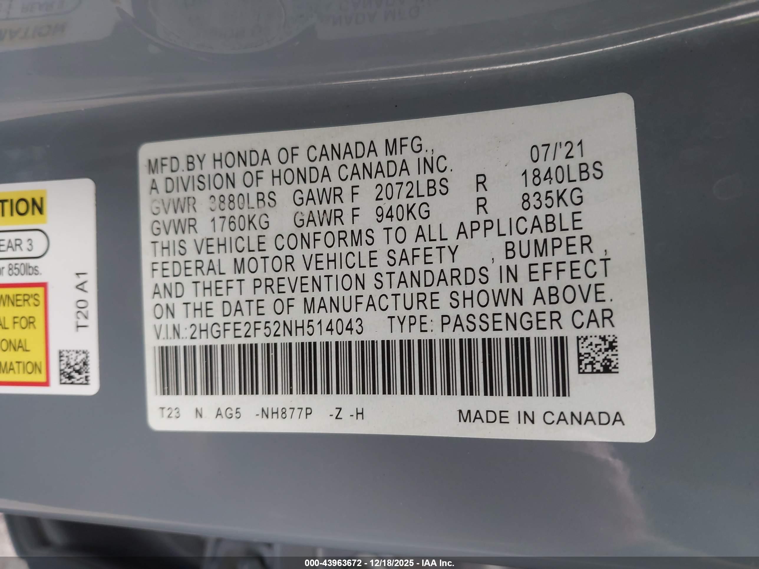 HONDA CIVIC image 9