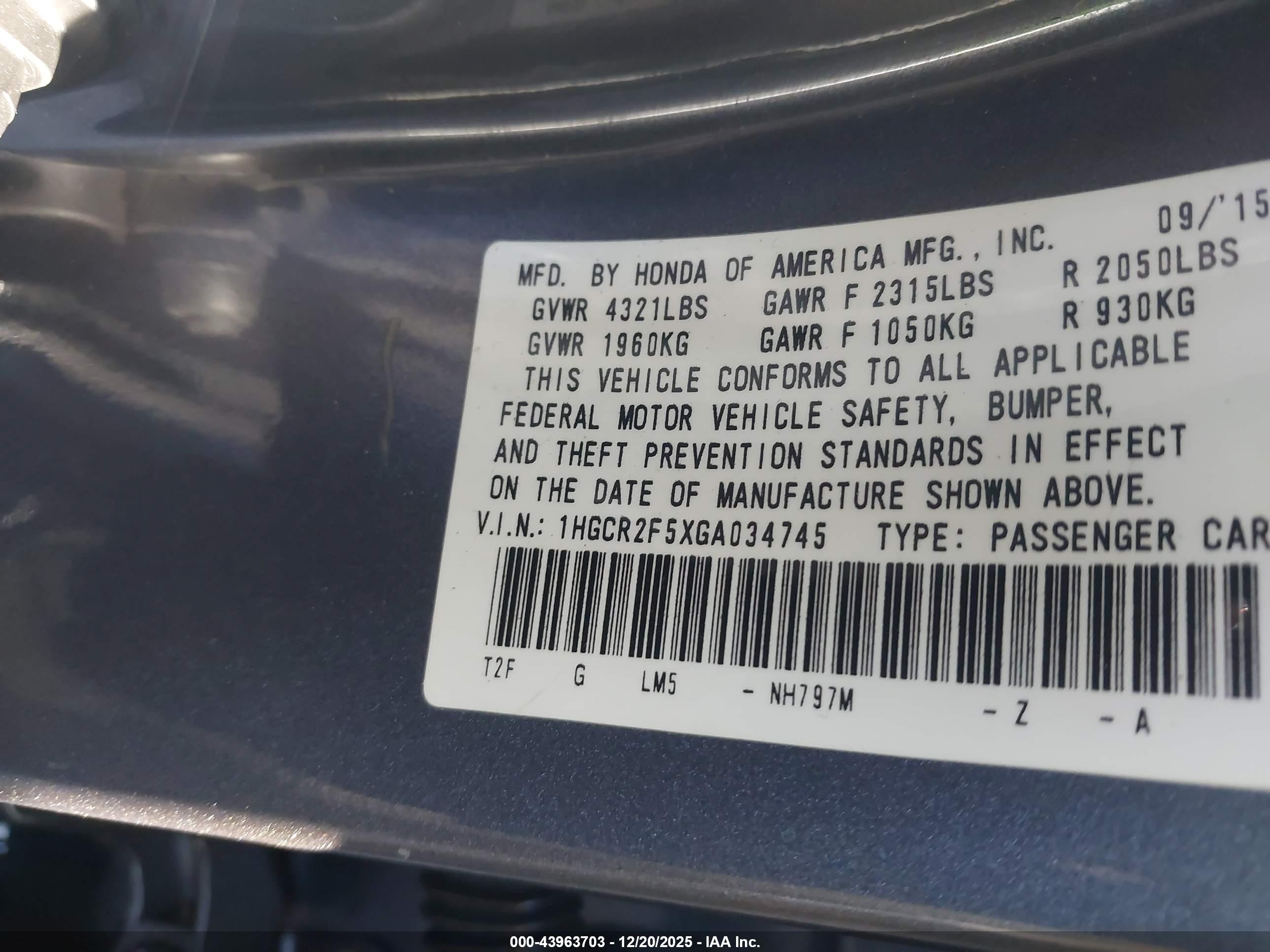 HONDA ACCORD image 9