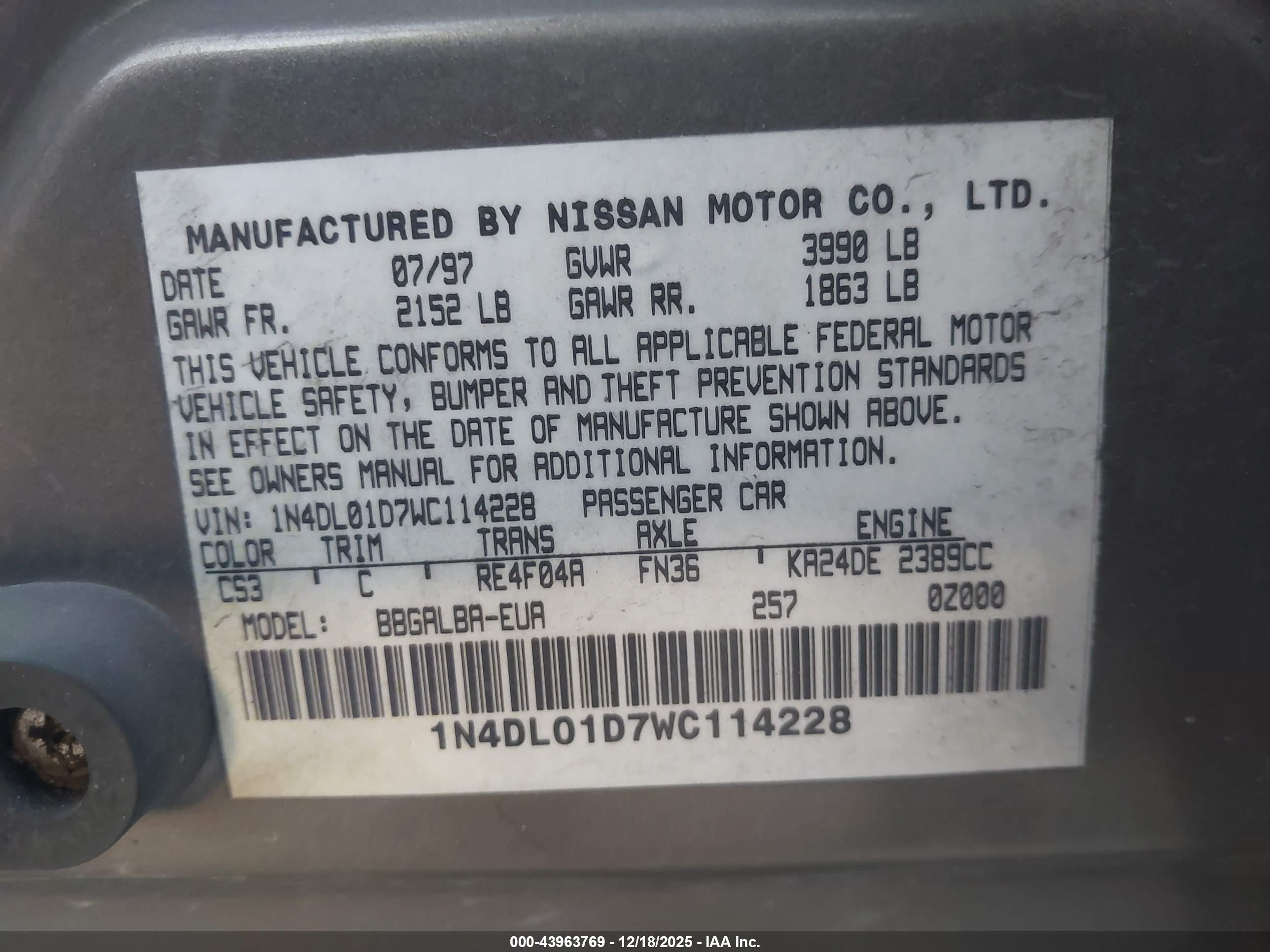 NISSAN ALTIMA image 9