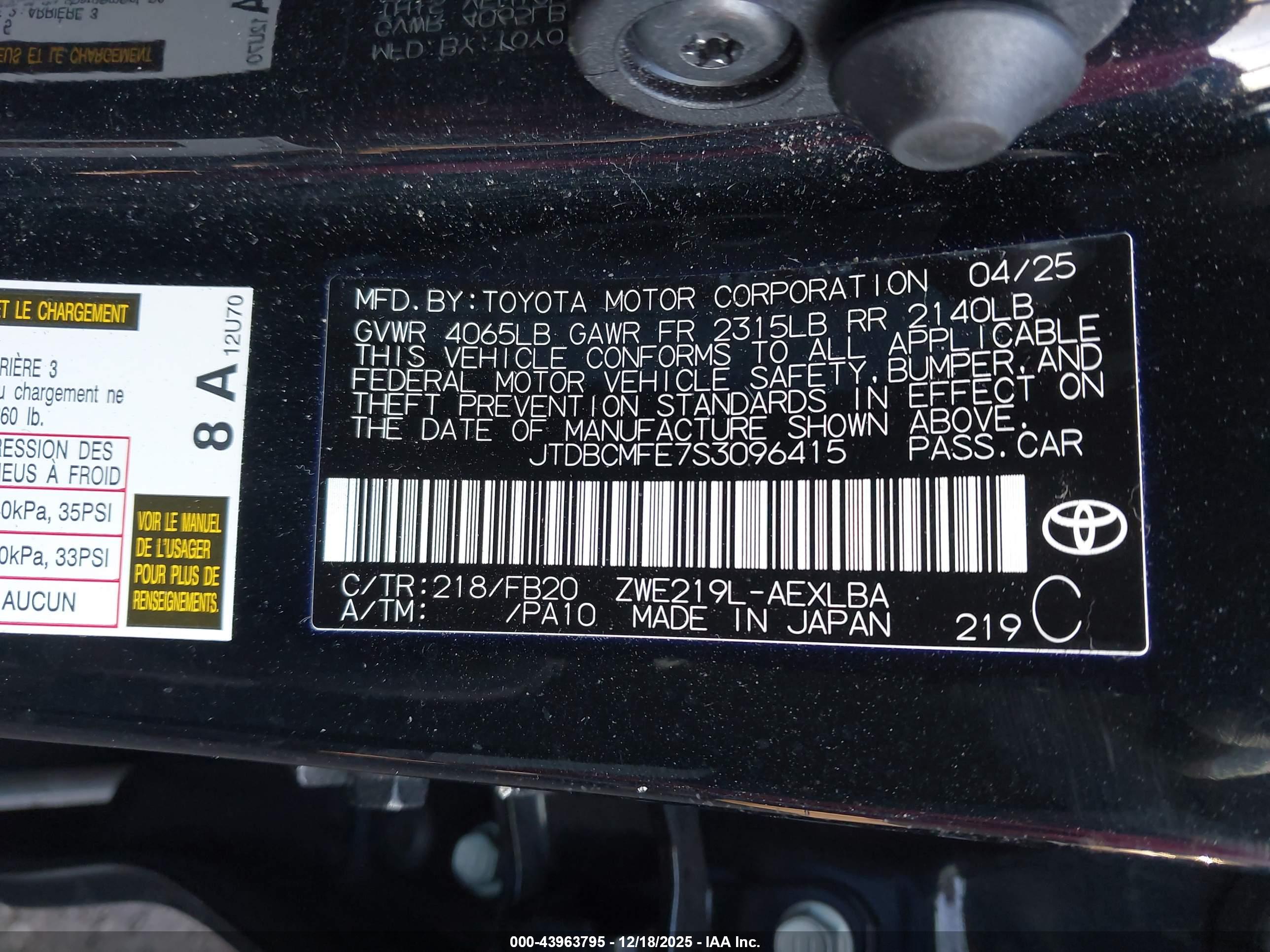 TOYOTA COROLLA image 9