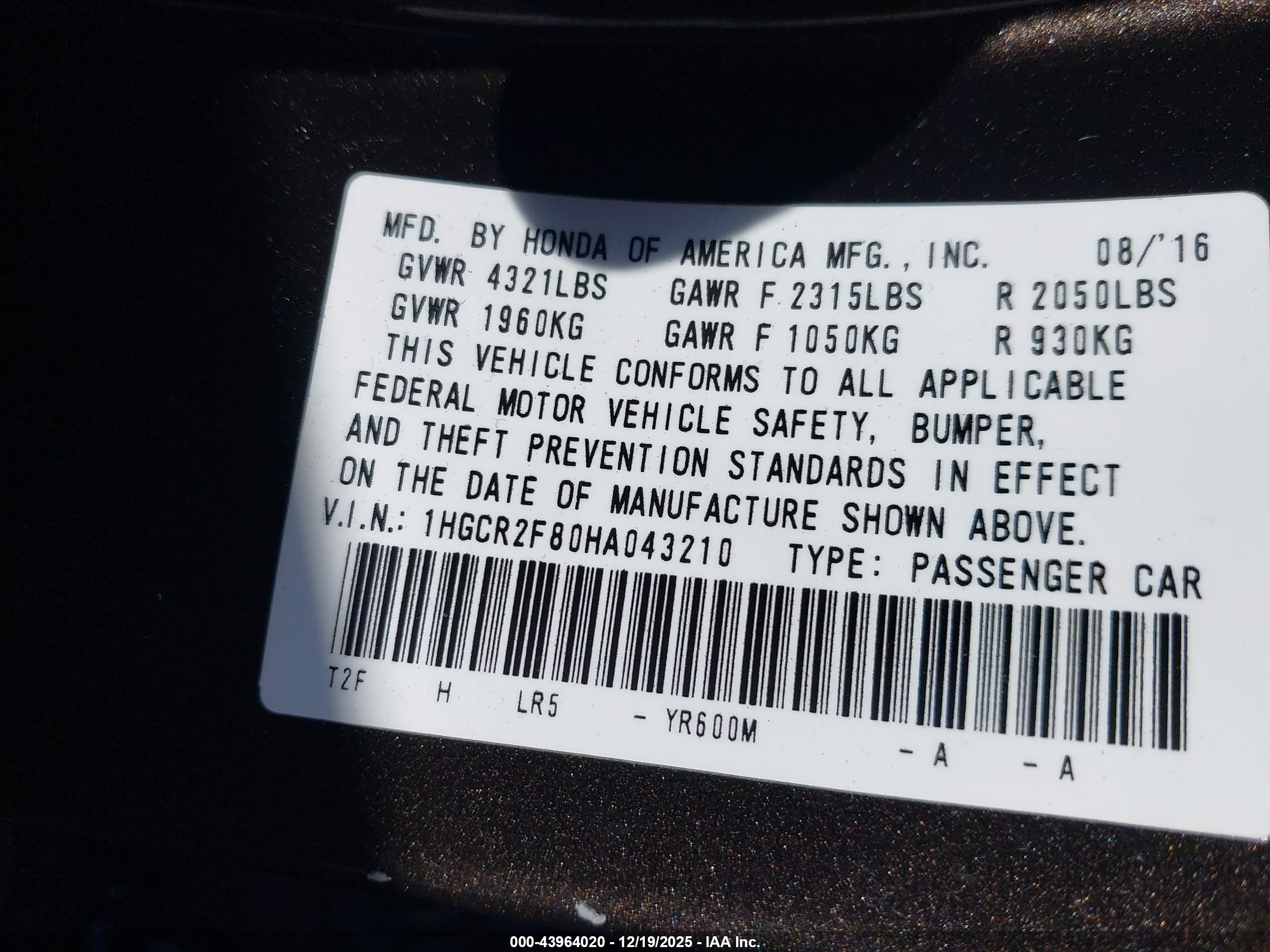 HONDA ACCORD image 9
