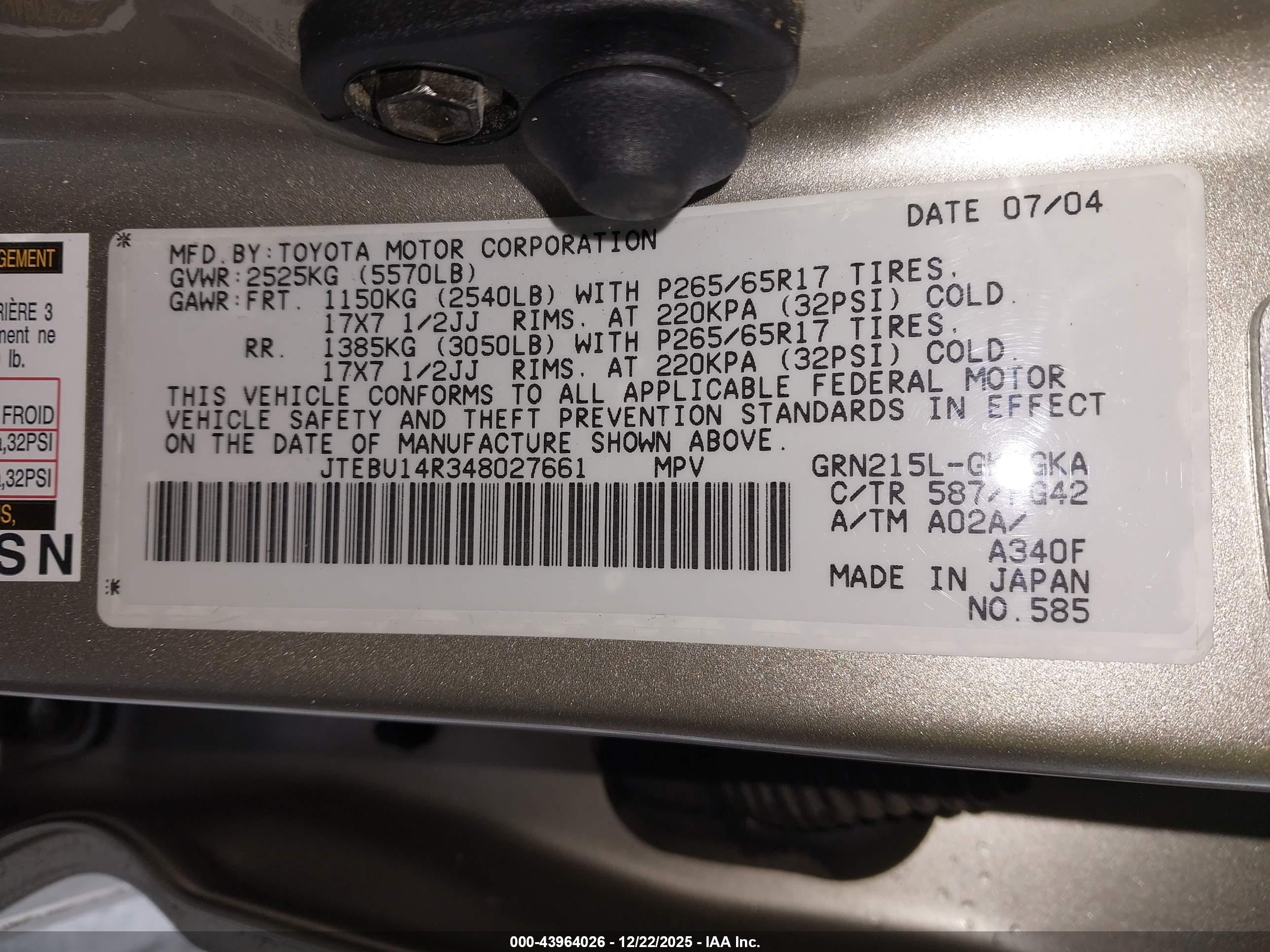 TOYOTA 4RUNNER image 9