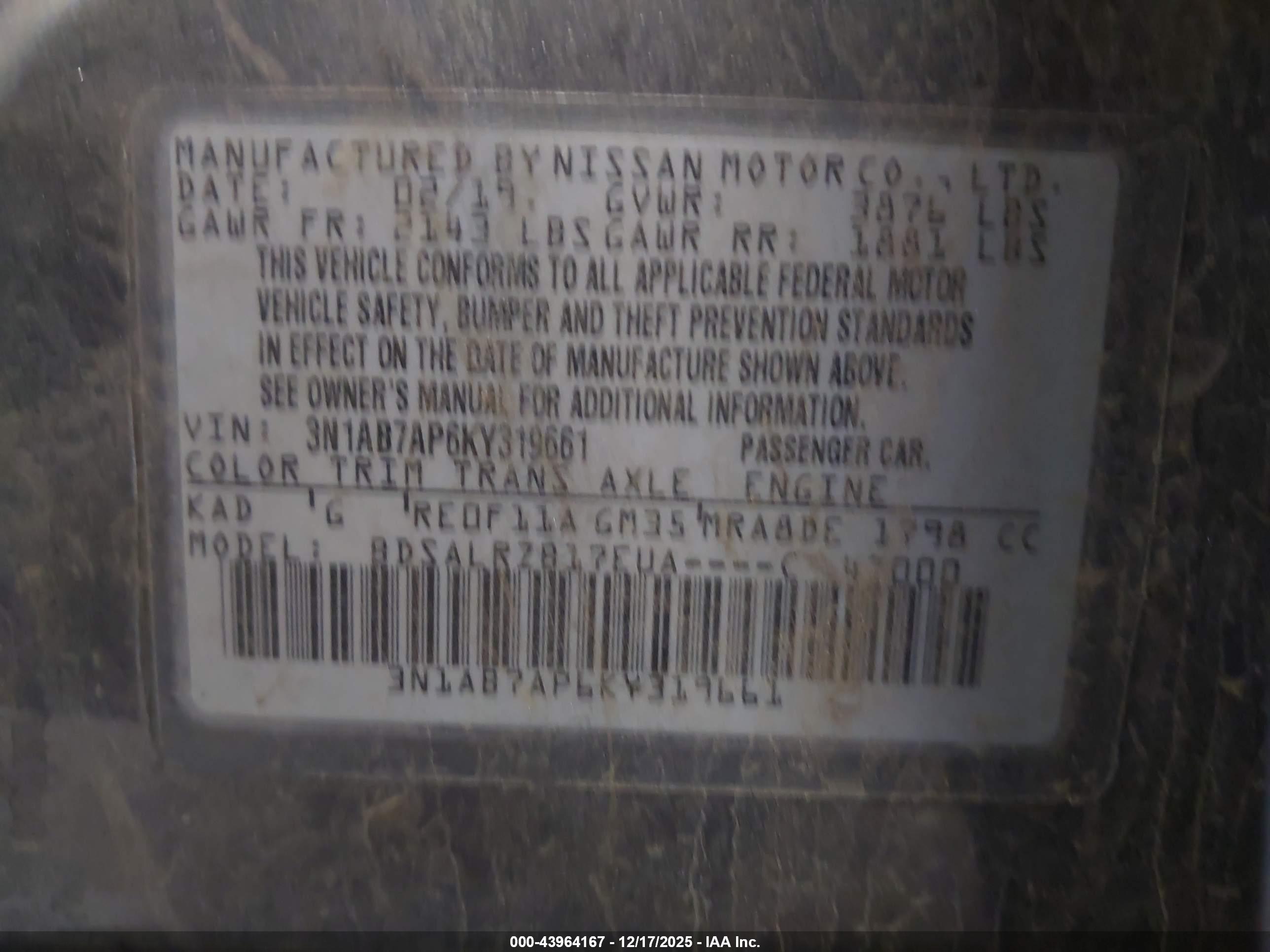NISSAN SENTRA image 9