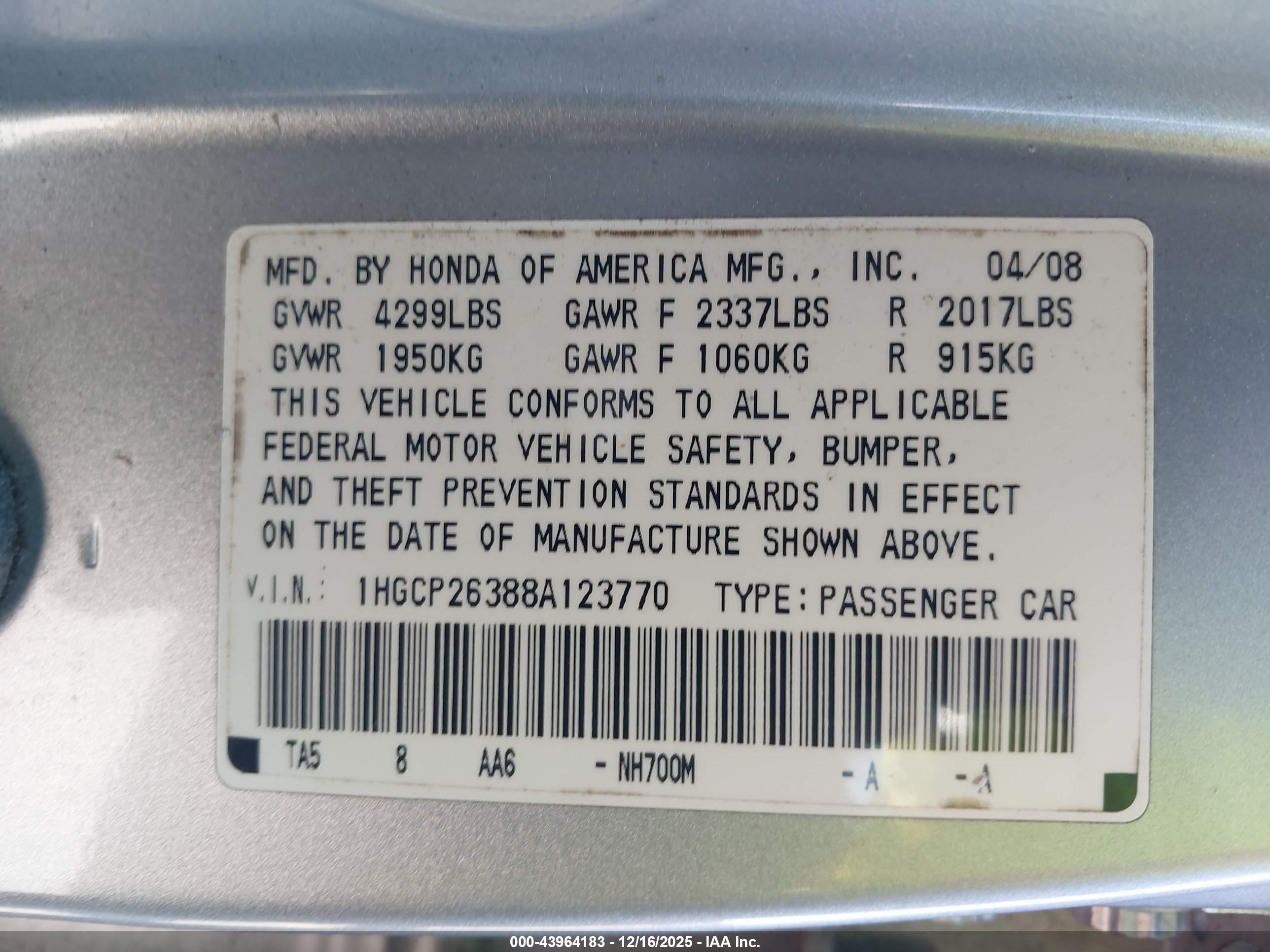HONDA ACCORD image 9