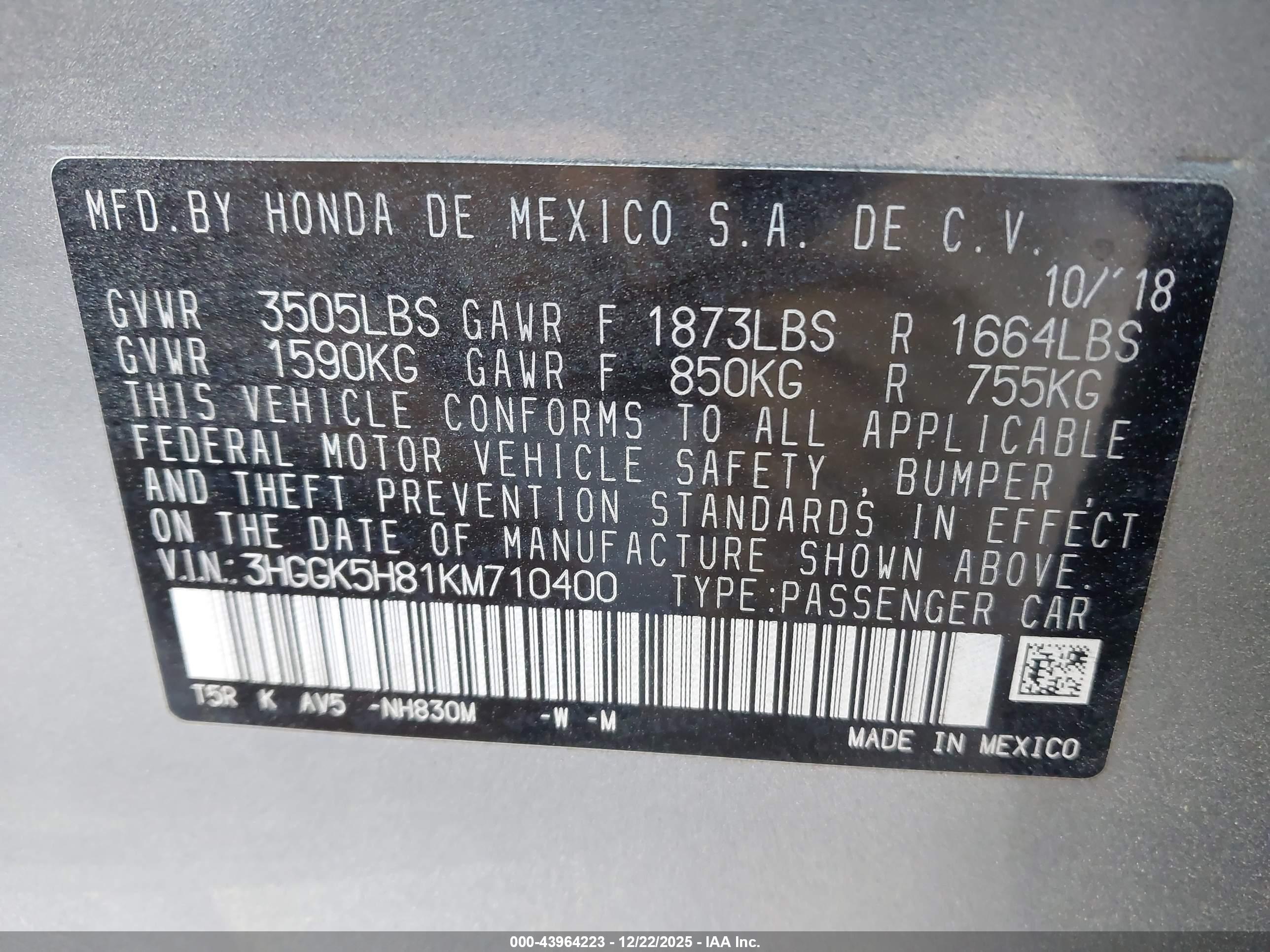 HONDA FIT image 9