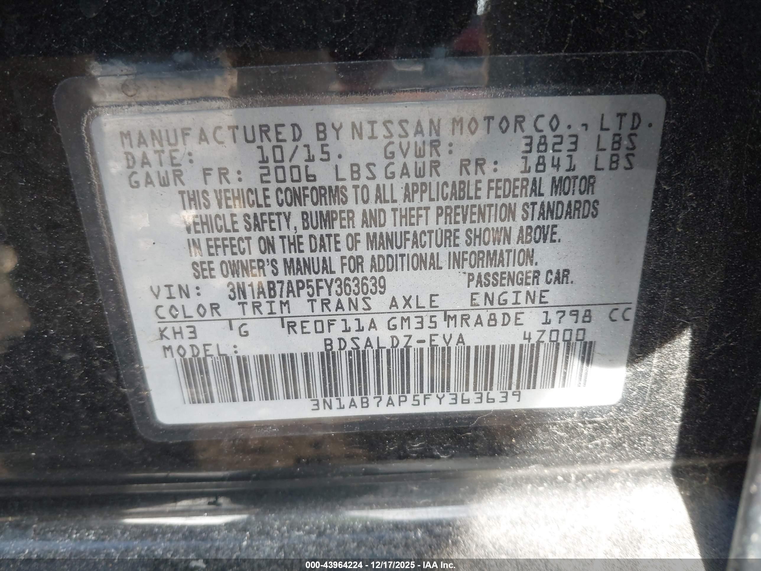 NISSAN SENTRA image 9