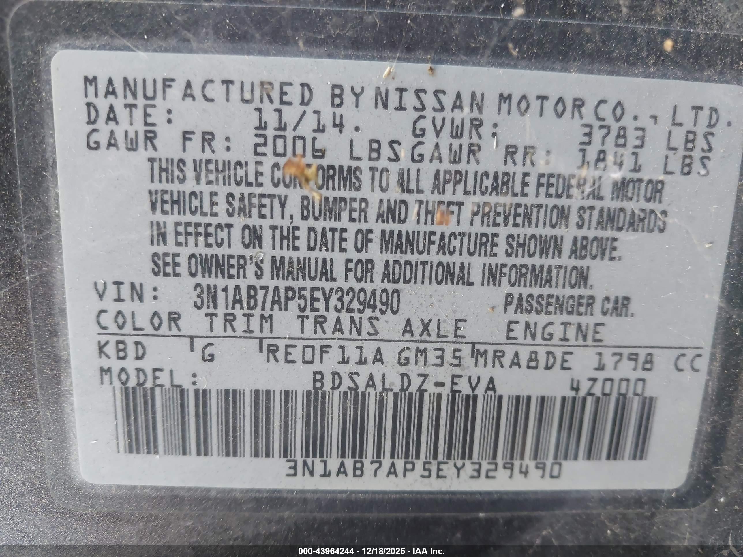 NISSAN SENTRA image 9