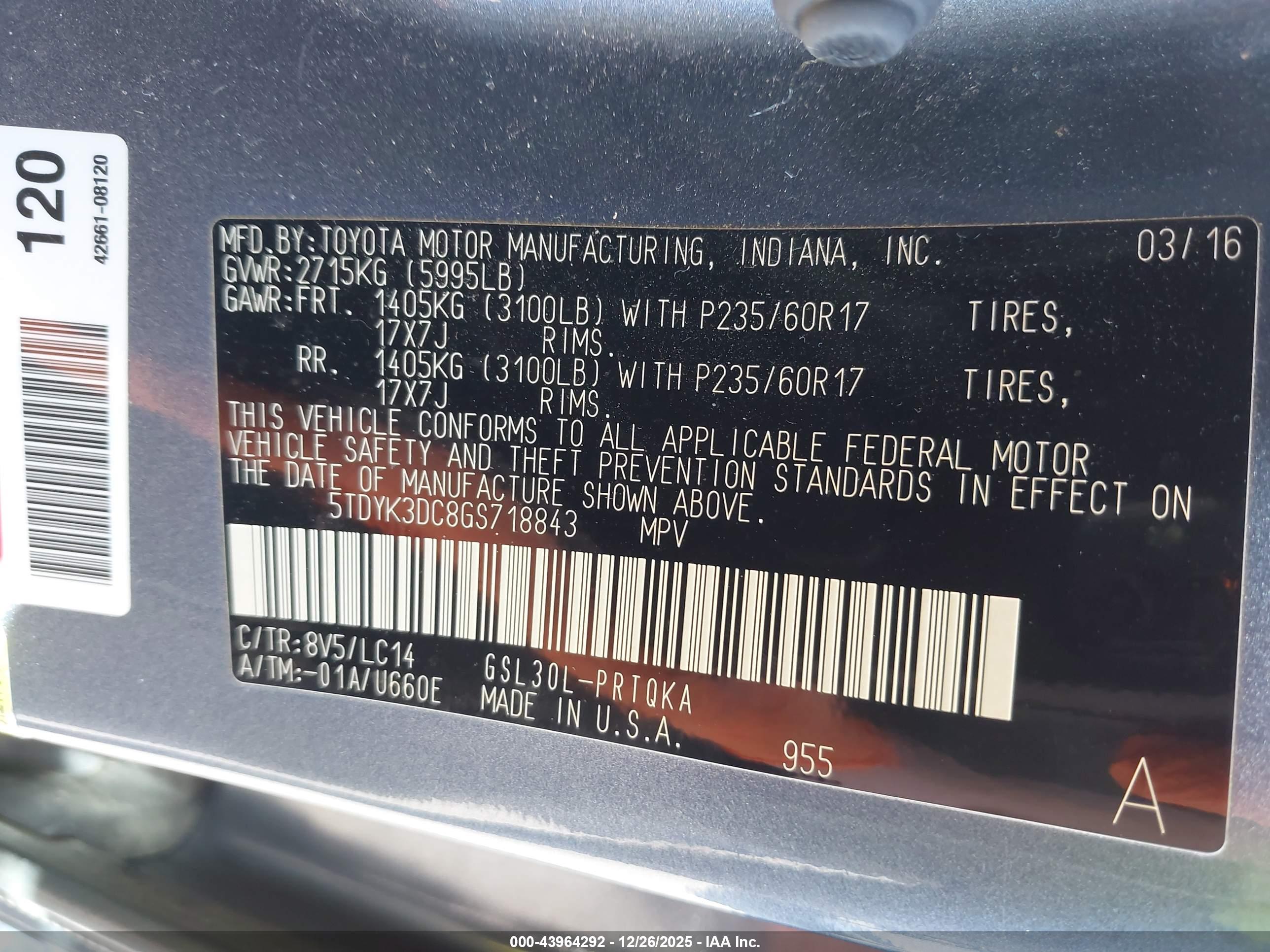 TOYOTA SIENNA image 9