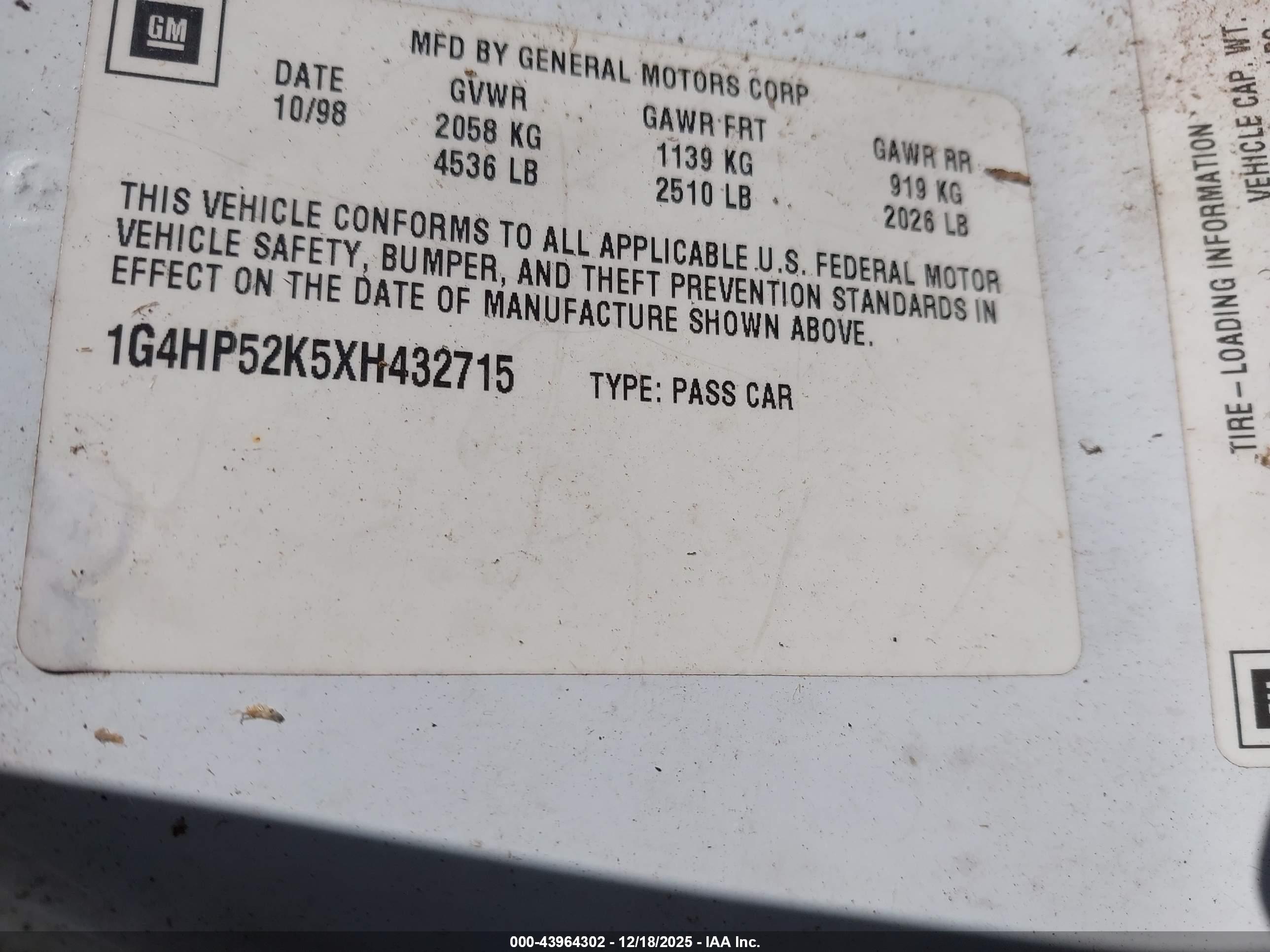 BUICK LESABRE image 9