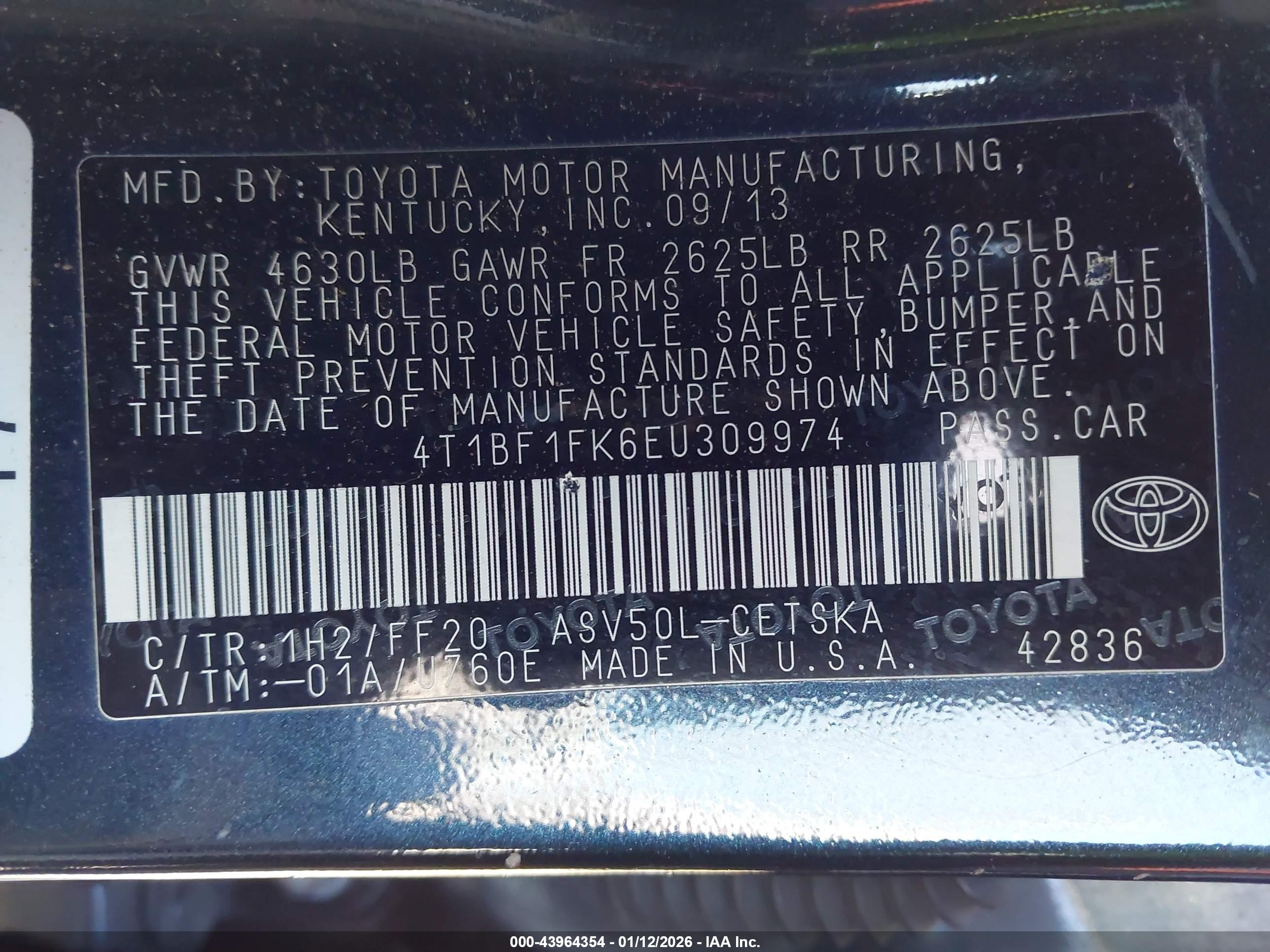 TOYOTA CAMRY image 9